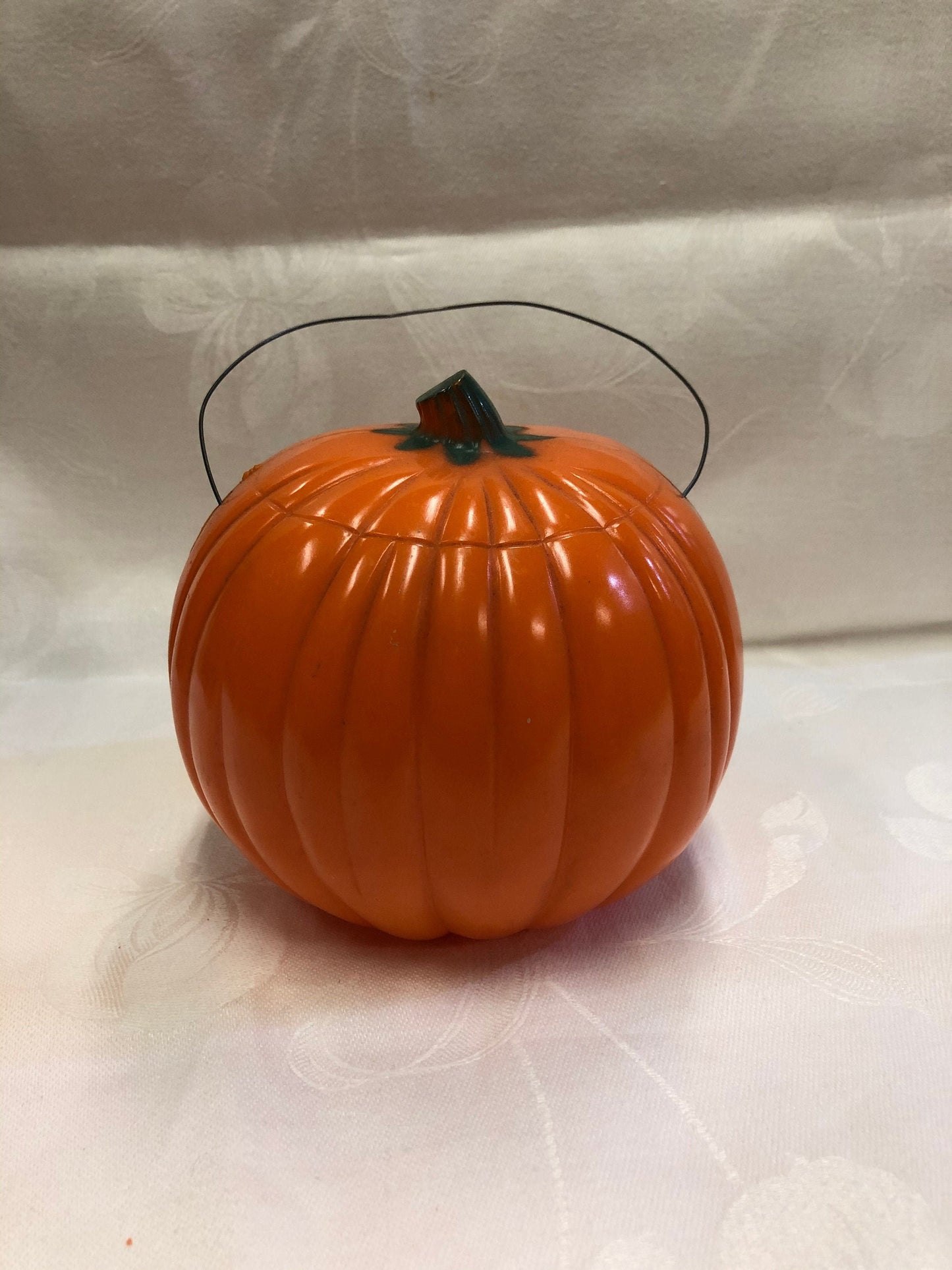 Blow Mold Halloween Jack-O-Lantern Light, Original Light Missing, Vintage