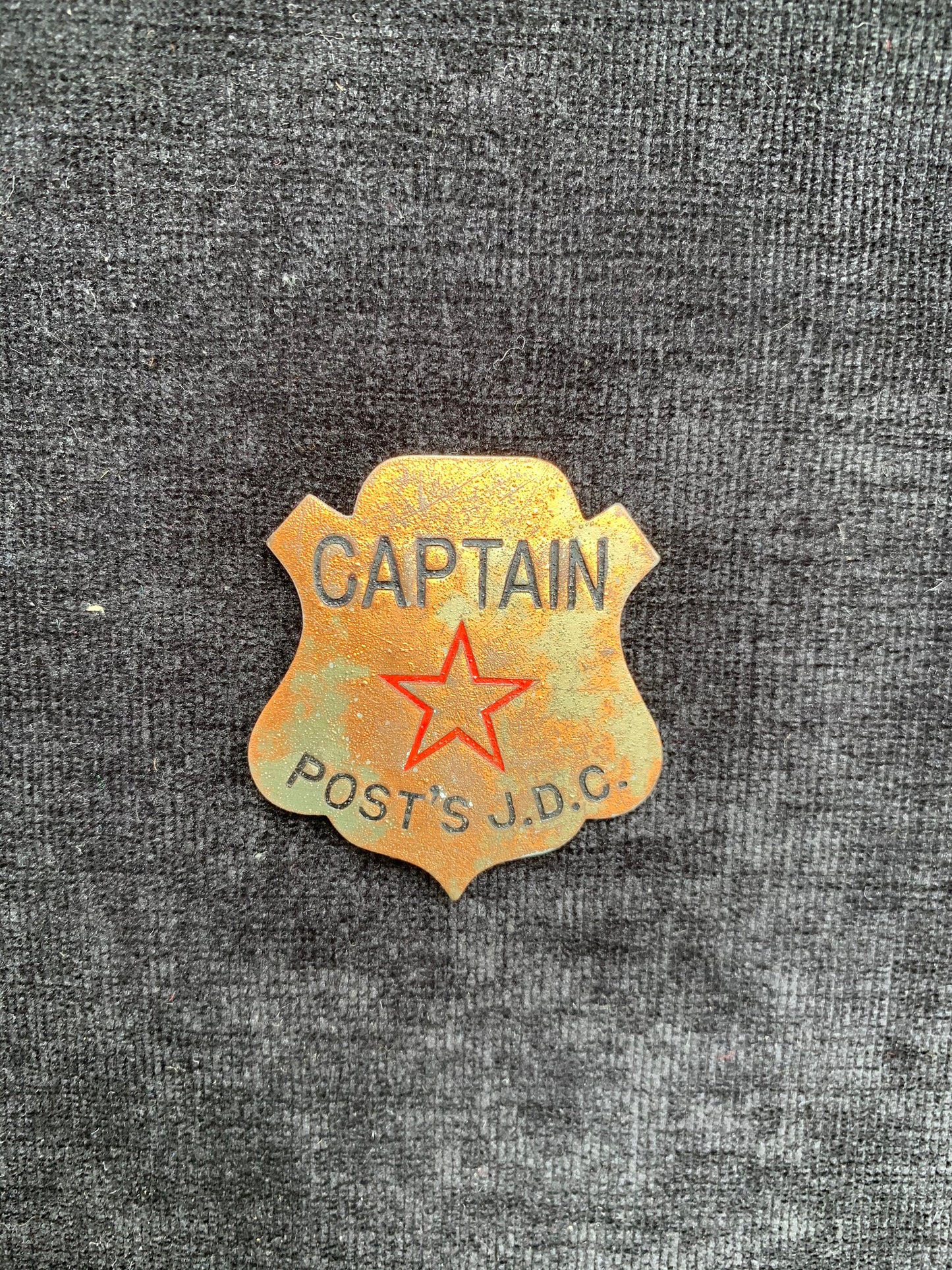 Post Cereal Premium - J.D.C. Captain's Badge with Red Star