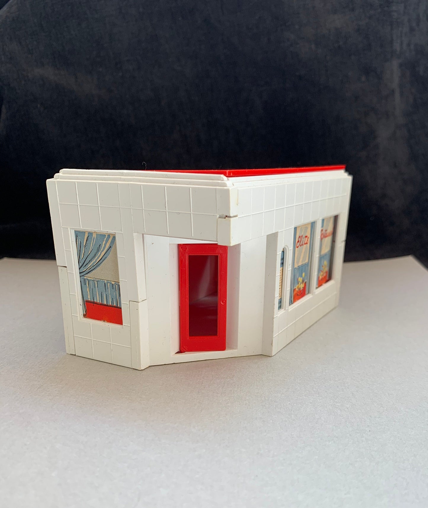 Gas Station Restaurant Doll House 5 piece Set-Outhouse, Phone Booth, Flower Stand