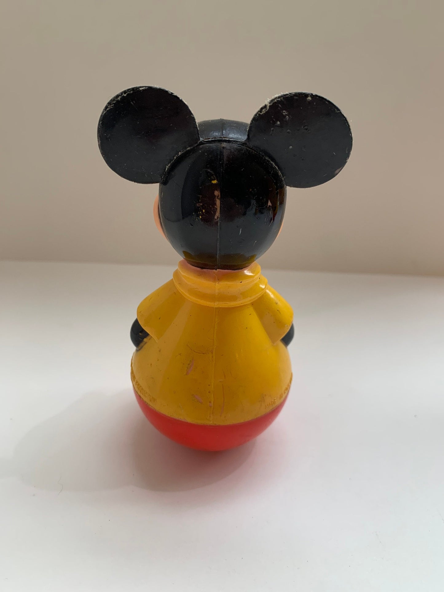 Disney Vintage Mickey Mouse Roly Poly Weeble Wobble 1970's