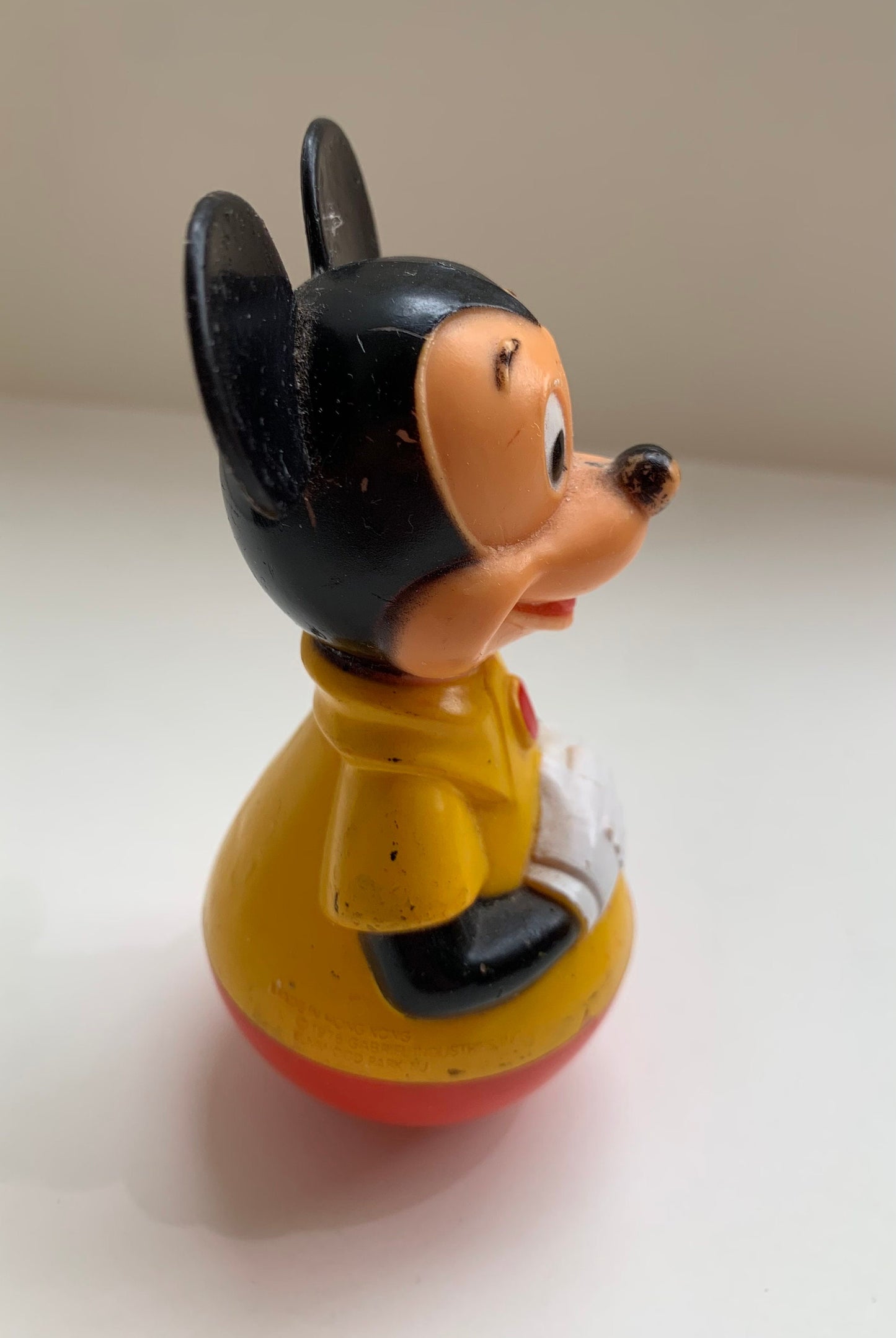 Disney Vintage Mickey Mouse Roly Poly Weeble Wobble 1970's