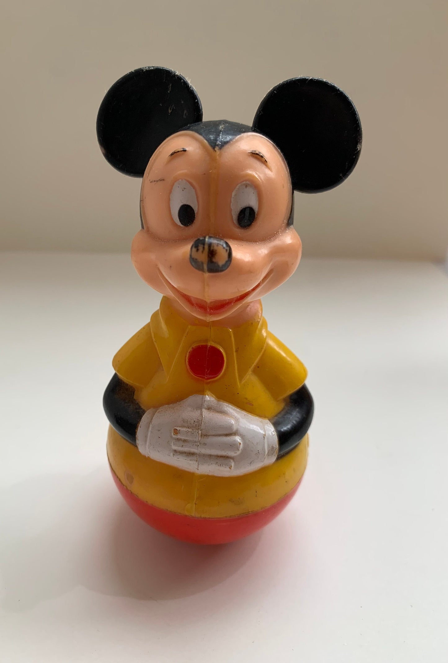 Disney Vintage Mickey Mouse Roly Poly Weeble Wobble 1970's