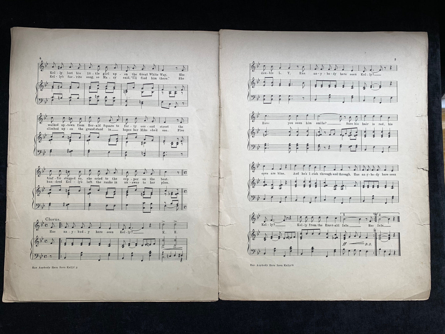 Has Anybody Here Seen Kelly? Vintage Sheet Music 1909