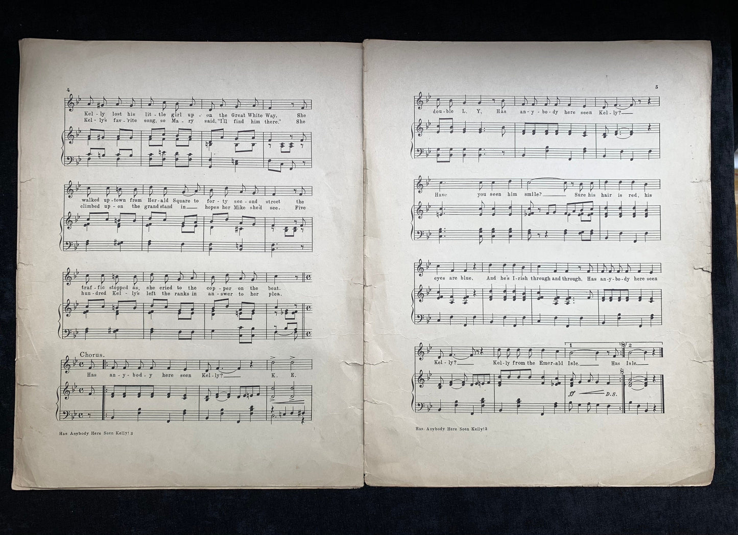 Has Anybody Here Seen Kelly? Vintage Sheet Music 1909