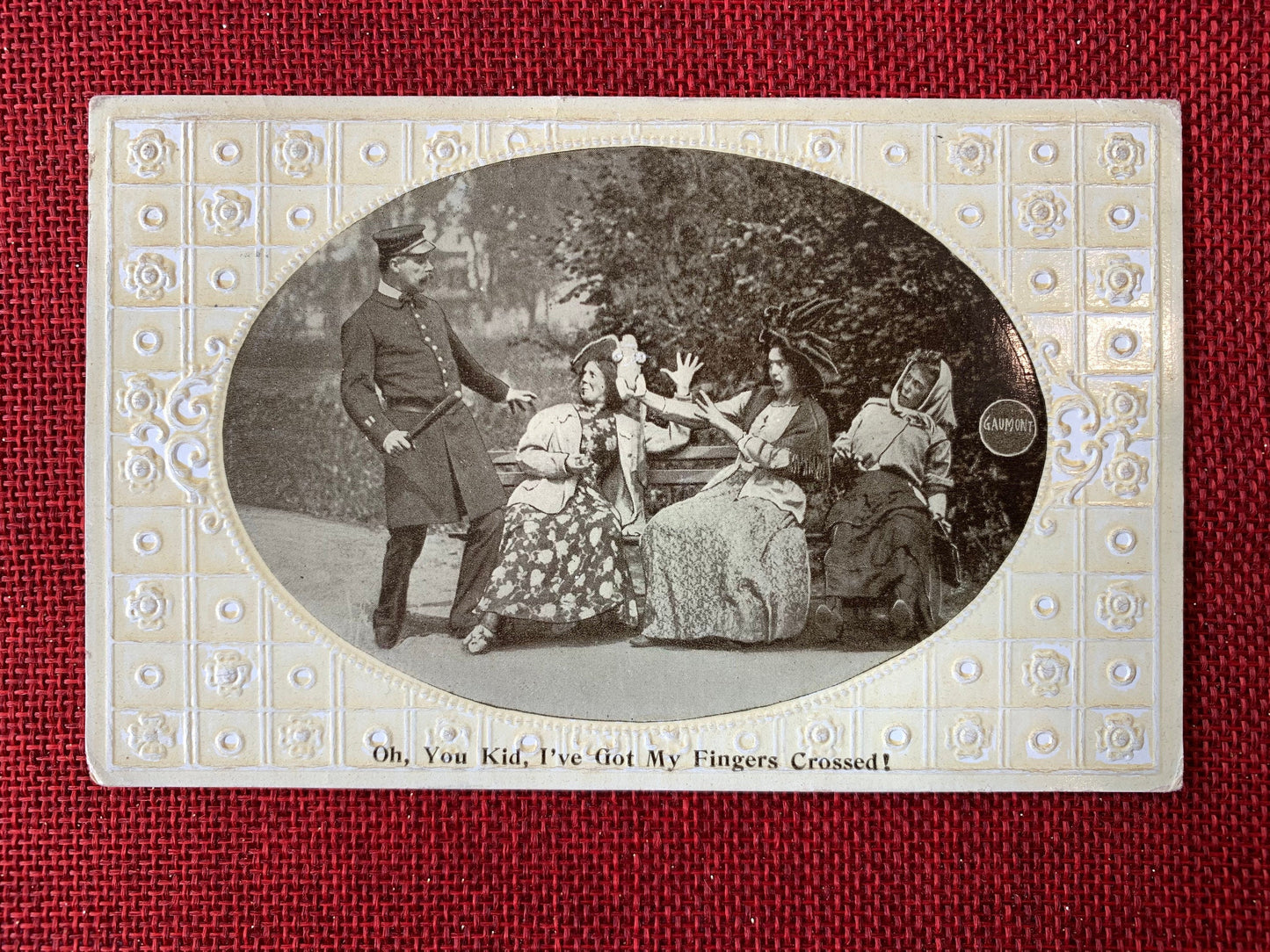 Oh, You Kid, I've Got My Fingers Crossed! Vintage Early 1900s Postcard, Postmarked 1910