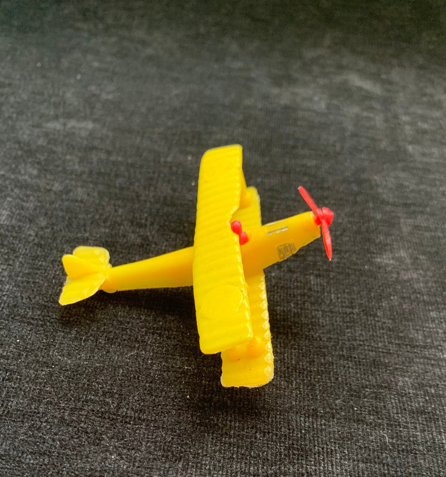 1970's WWI Bi Plane Plastic Figurine Toys, Set of 2, JN-4 Jenny and French Nieuport