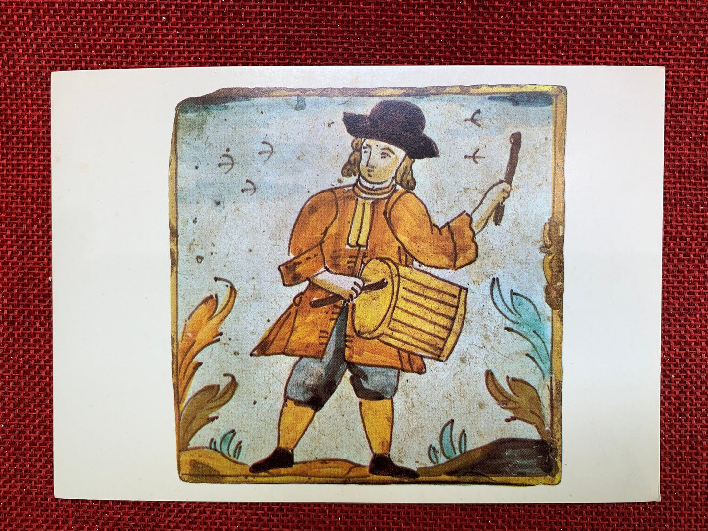 Set of Two Art Postcards Featuring Spanish Painted Tiles from the 18th Century, Vintage Postcards date 1980s/1990s