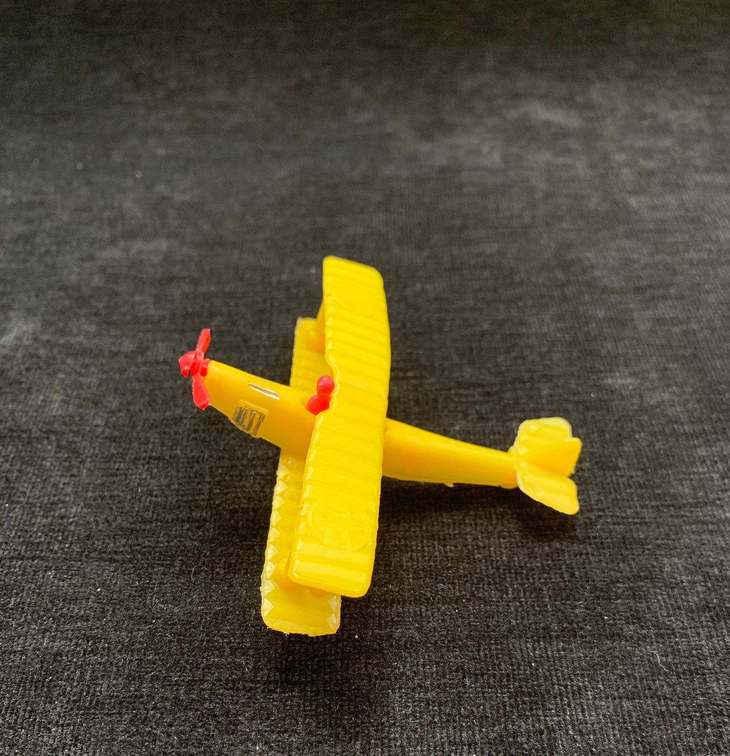 1970's WWI Bi Plane Plastic Figurine Toys, Set of 2, JN-4 Jenny and French Nieuport