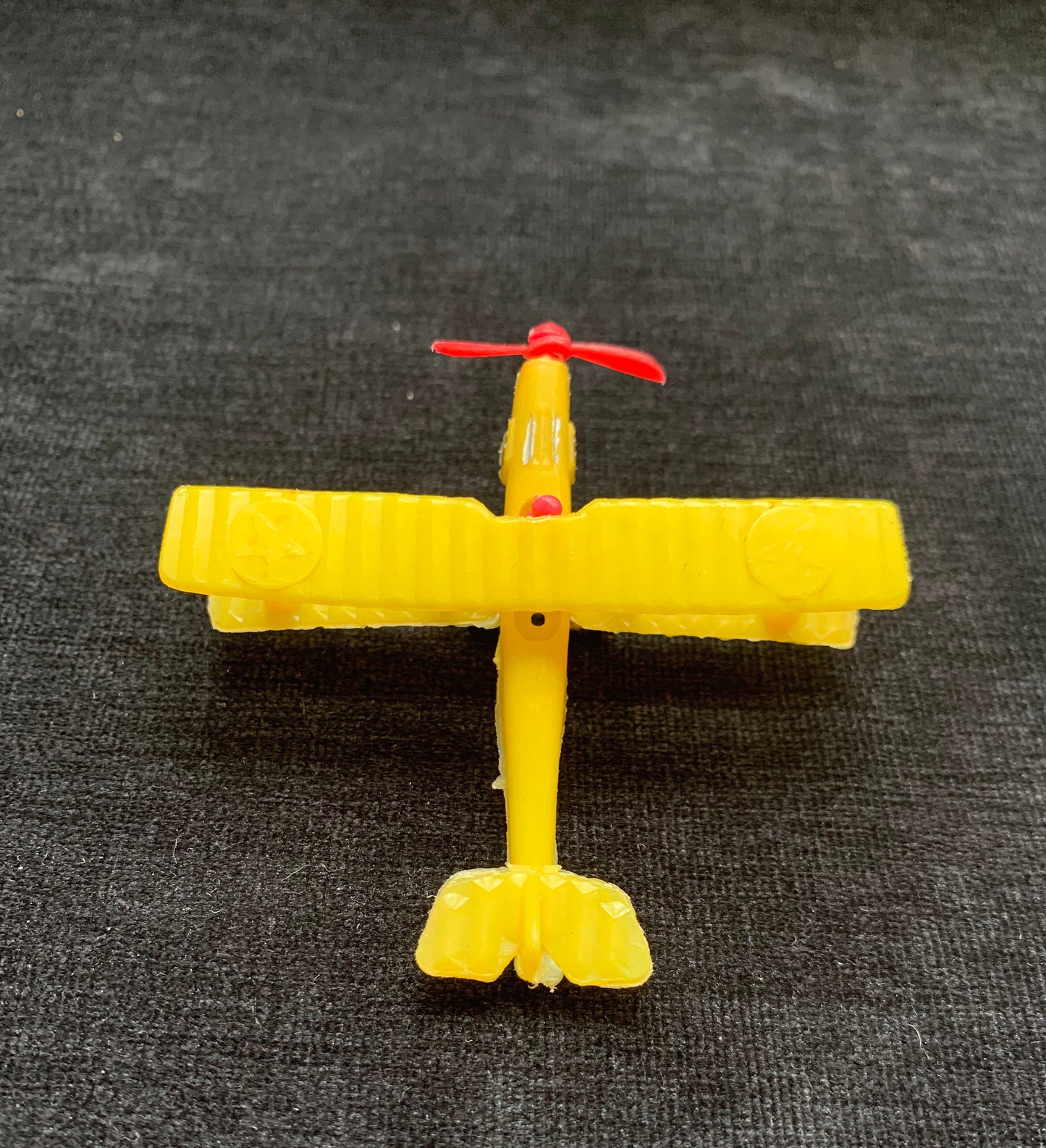 1970's WWI Bi Plane Plastic Figurine Toys, Set of 2, JN-4 Jenny and French Nieuport