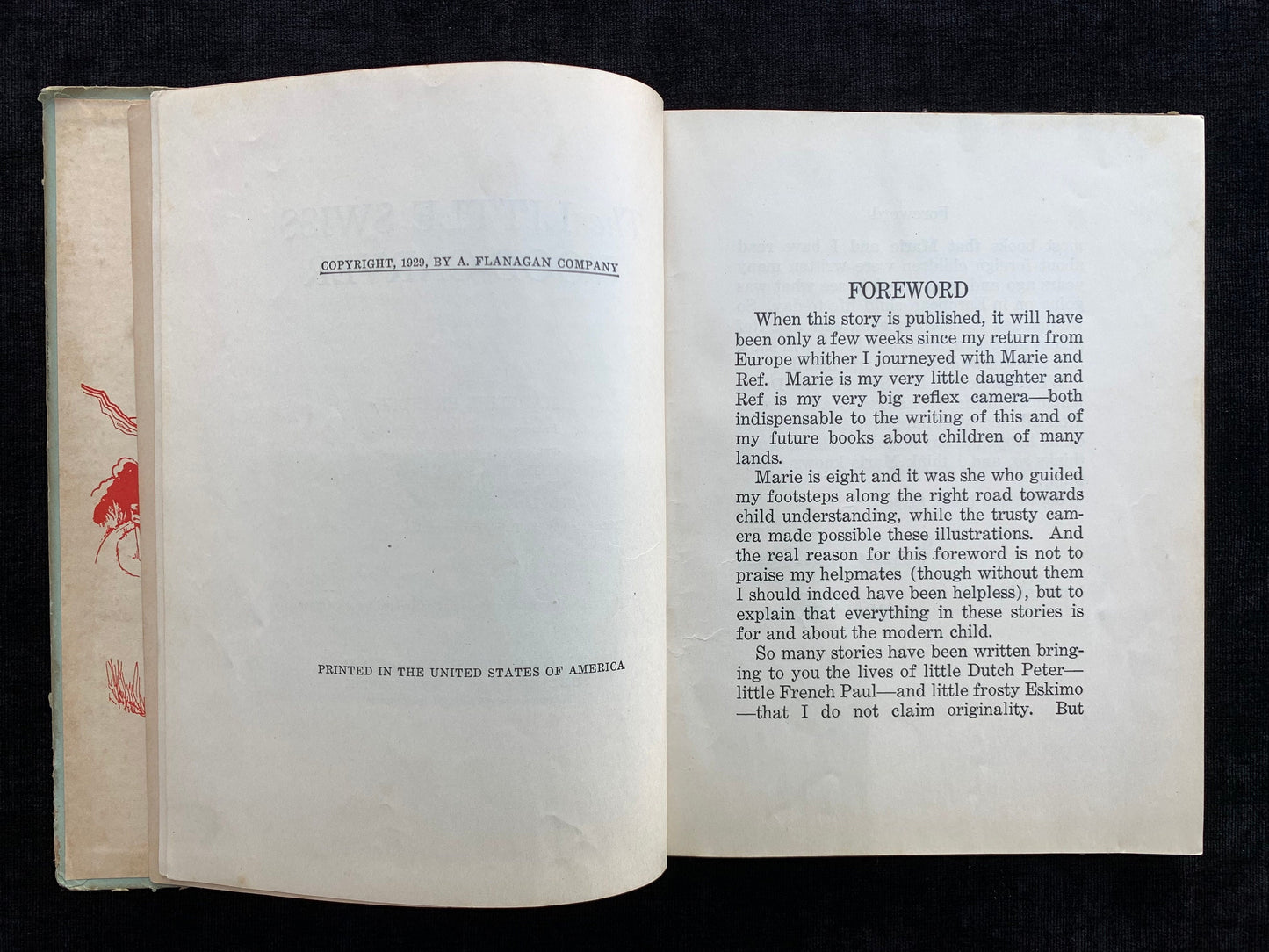 The Little Swiss Wood-Carver by Madeline Brandeis First Edition 1929 Featuring Photos Taken by the Author