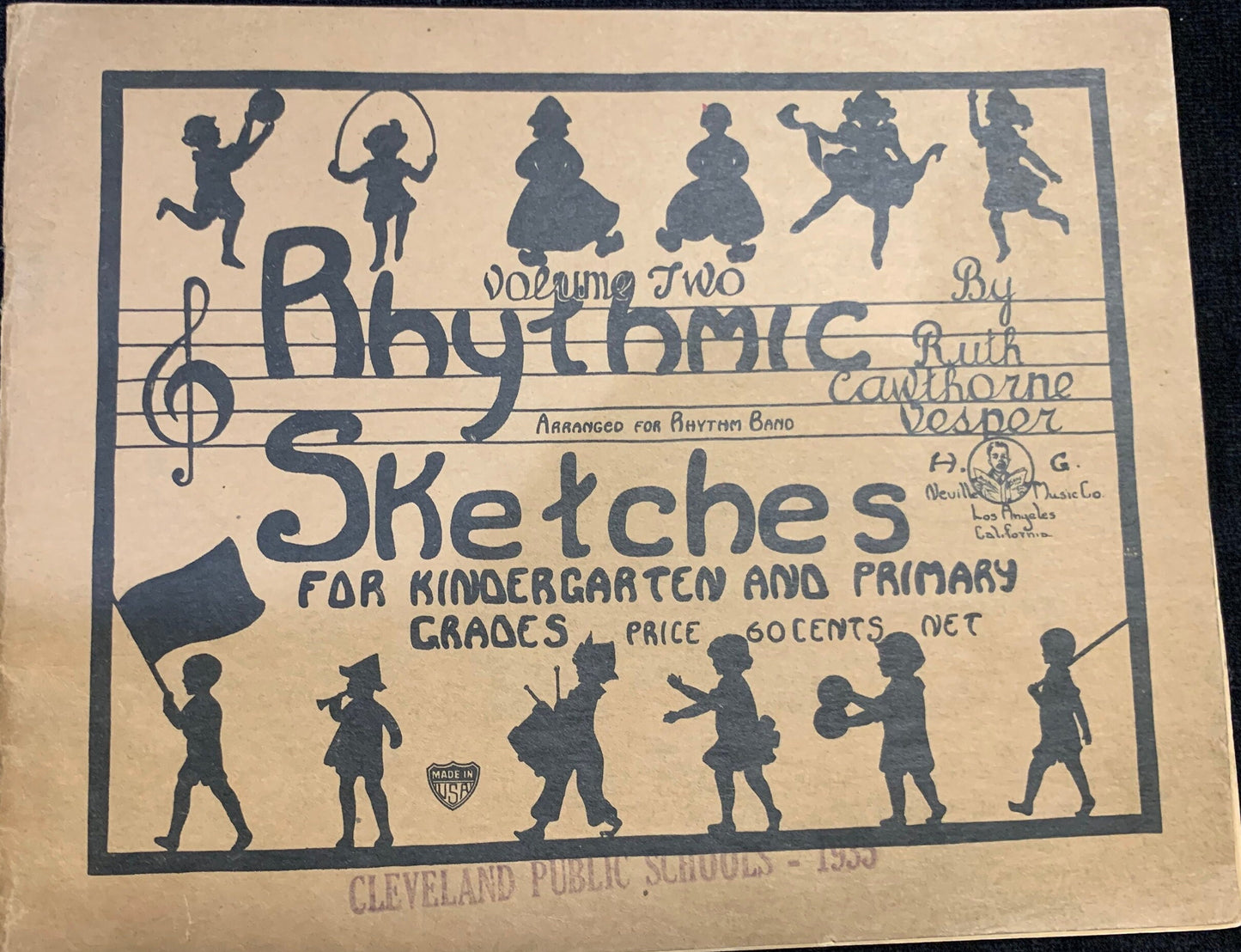 Vintage Rhythmic Sketches For Kindergarteners Volume Two First Edition - 1929