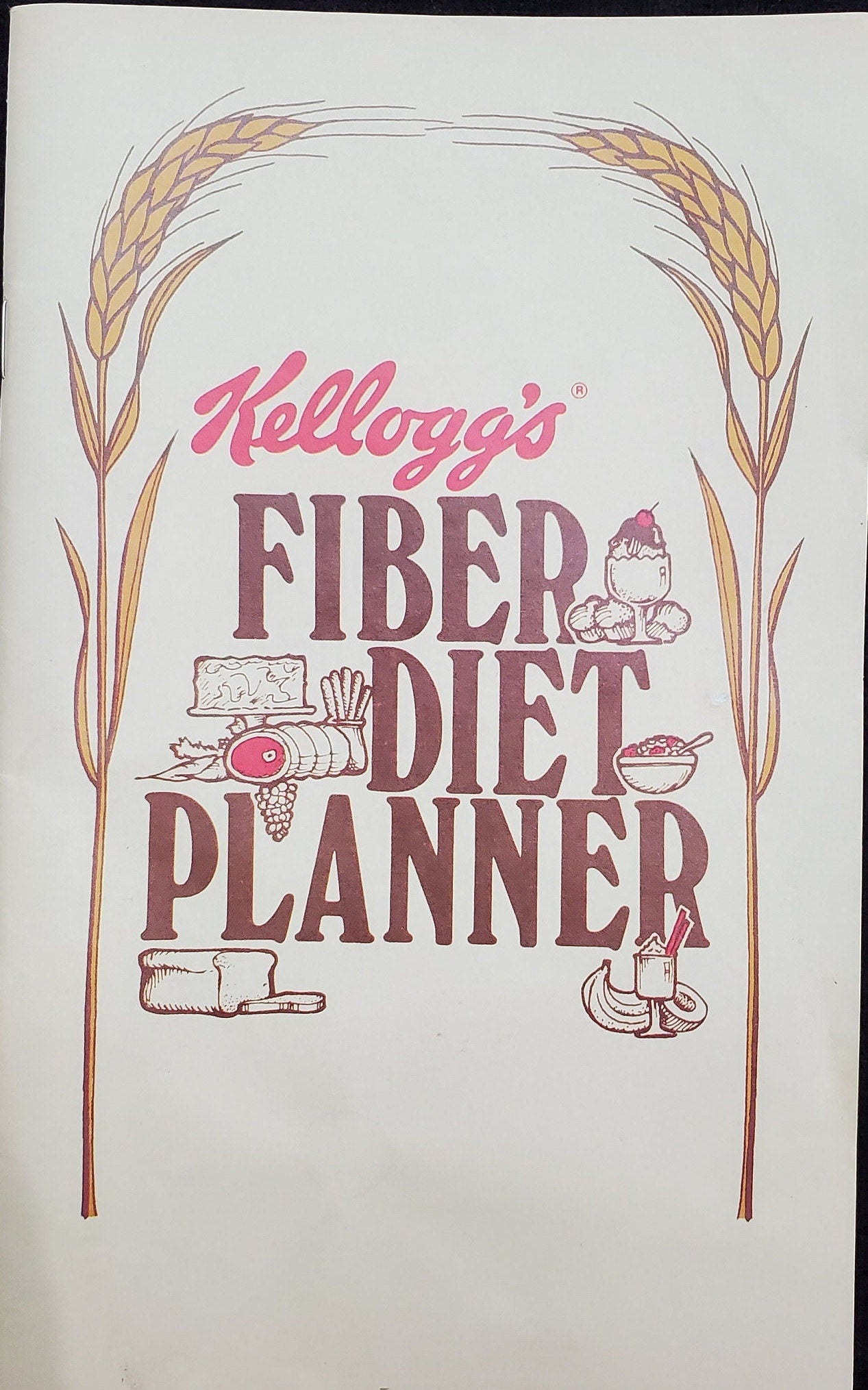Kellogg's FiberDiet Planner, Kellogg's Give Away Health Booklet -Free Fiber Diet Circular from Kellogg's- Kellogg's Cereal Promotional Flyer
