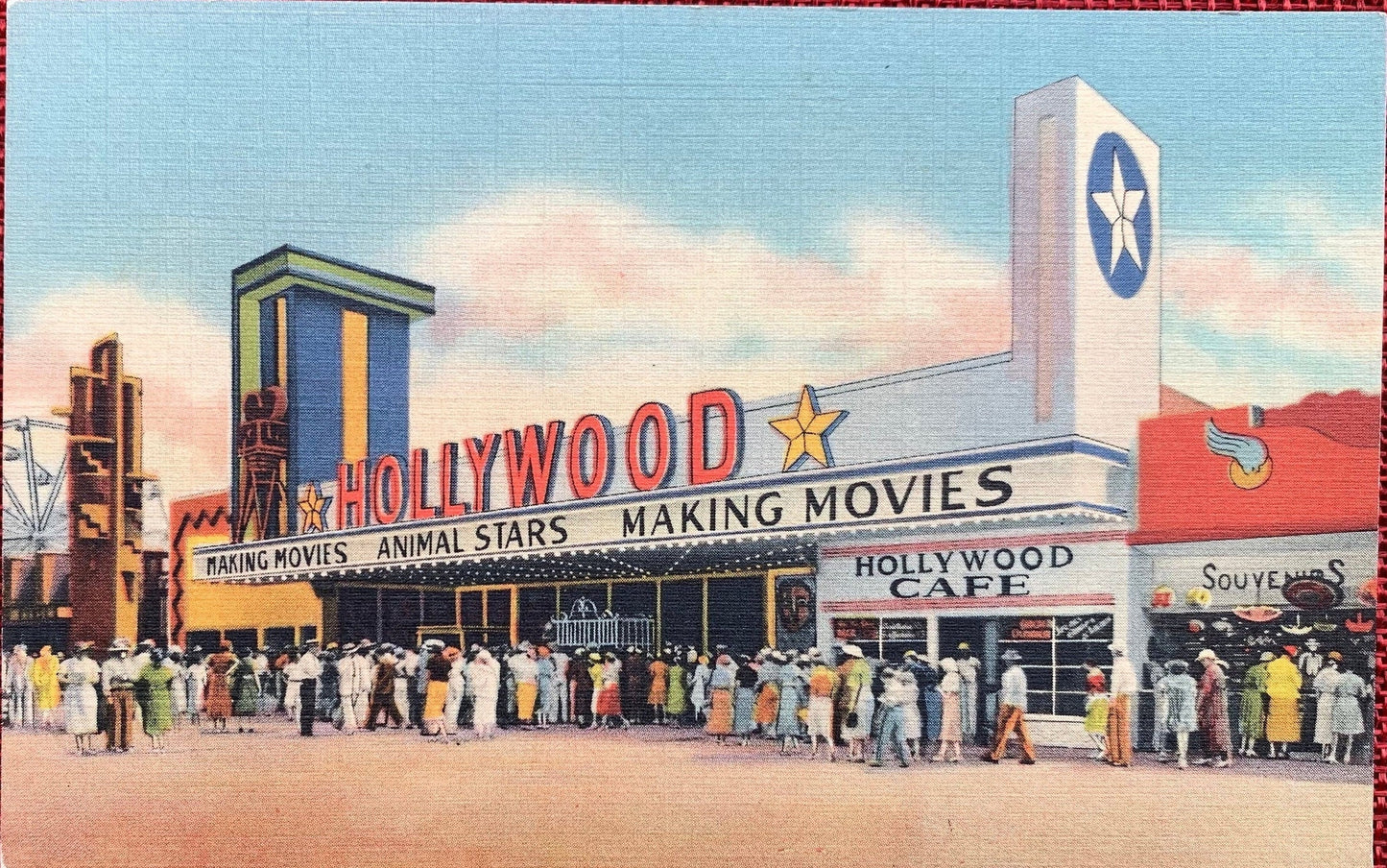 Hollywood, Texas Centennial Exposition, Dallas TX Vintage Linen Postcard