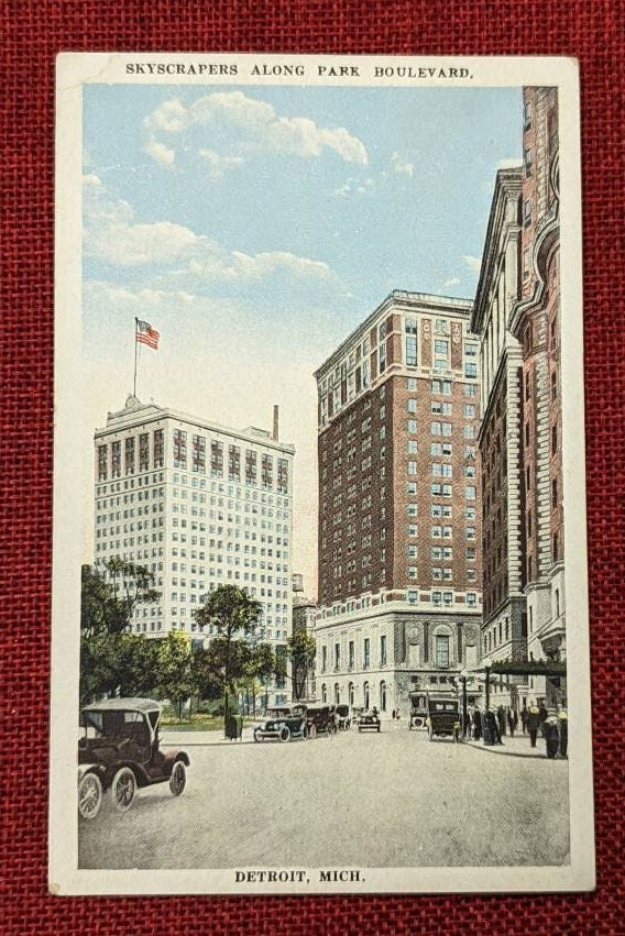 Skyscrapers Along Park Boulevard, Detroit, Michigan