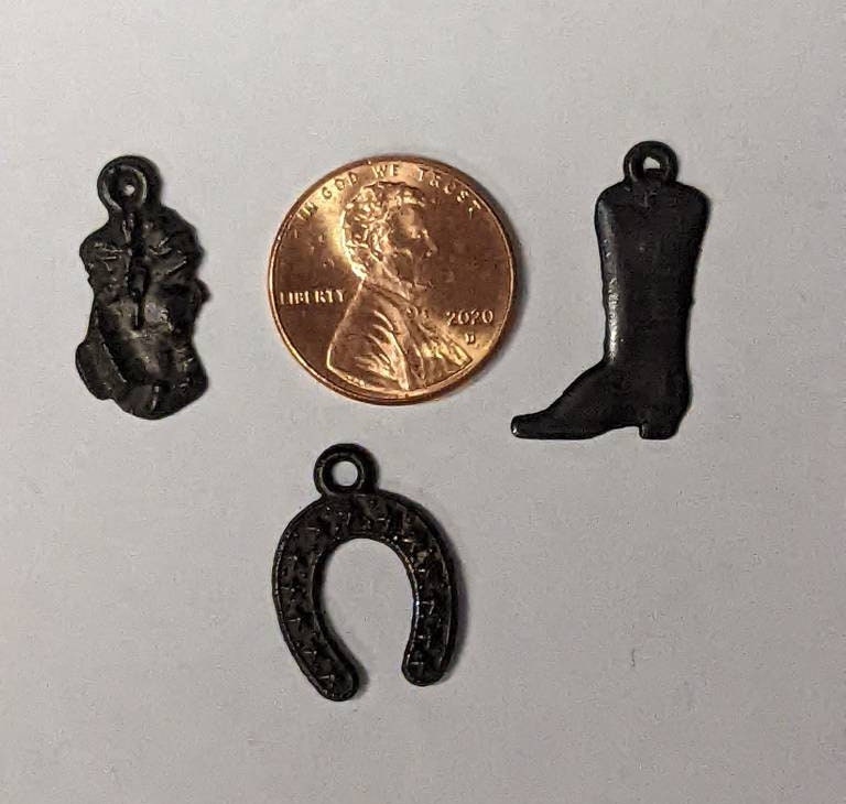 Cracker Jack Pendant Prizes (Horse Shoe, Face, Boot) - Vintage 1920s - Sold Separately