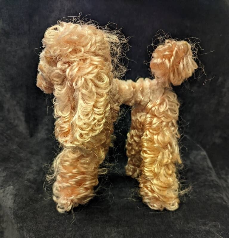 Curly Pink Chenille Poodle Pipe Cleaner Formed Vintage Toy