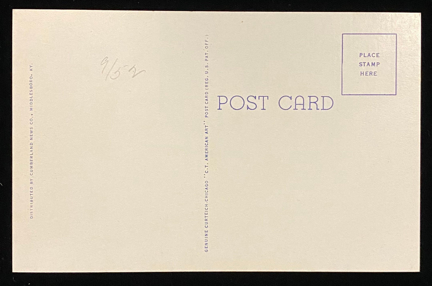 Beautiful Cumberland River near Pineville and Middlesboro, Kentucky - 1945 Linen Postcard