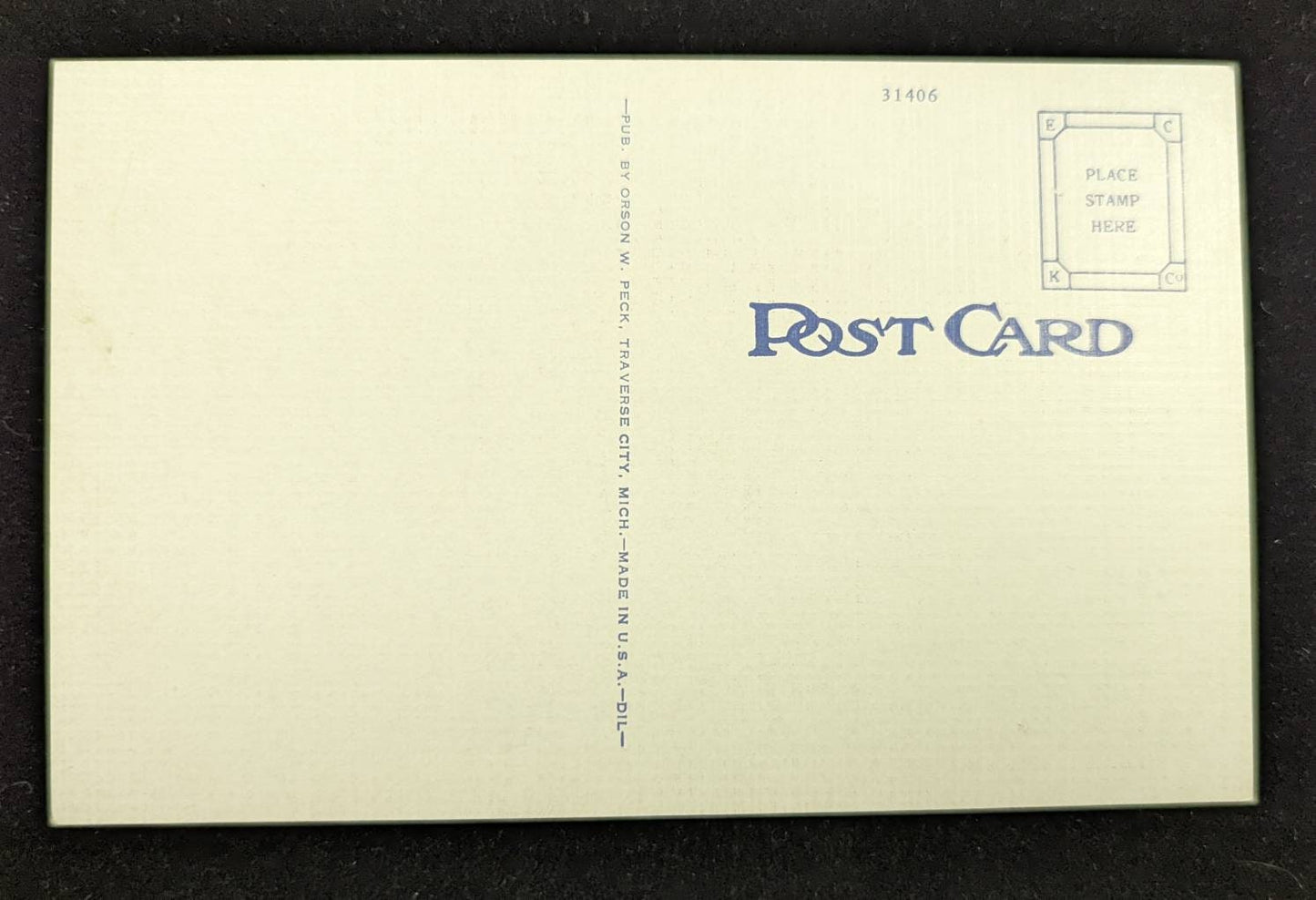 Portion of Miniature City - Traverse City, Michigan - 1940s Linen Postcard