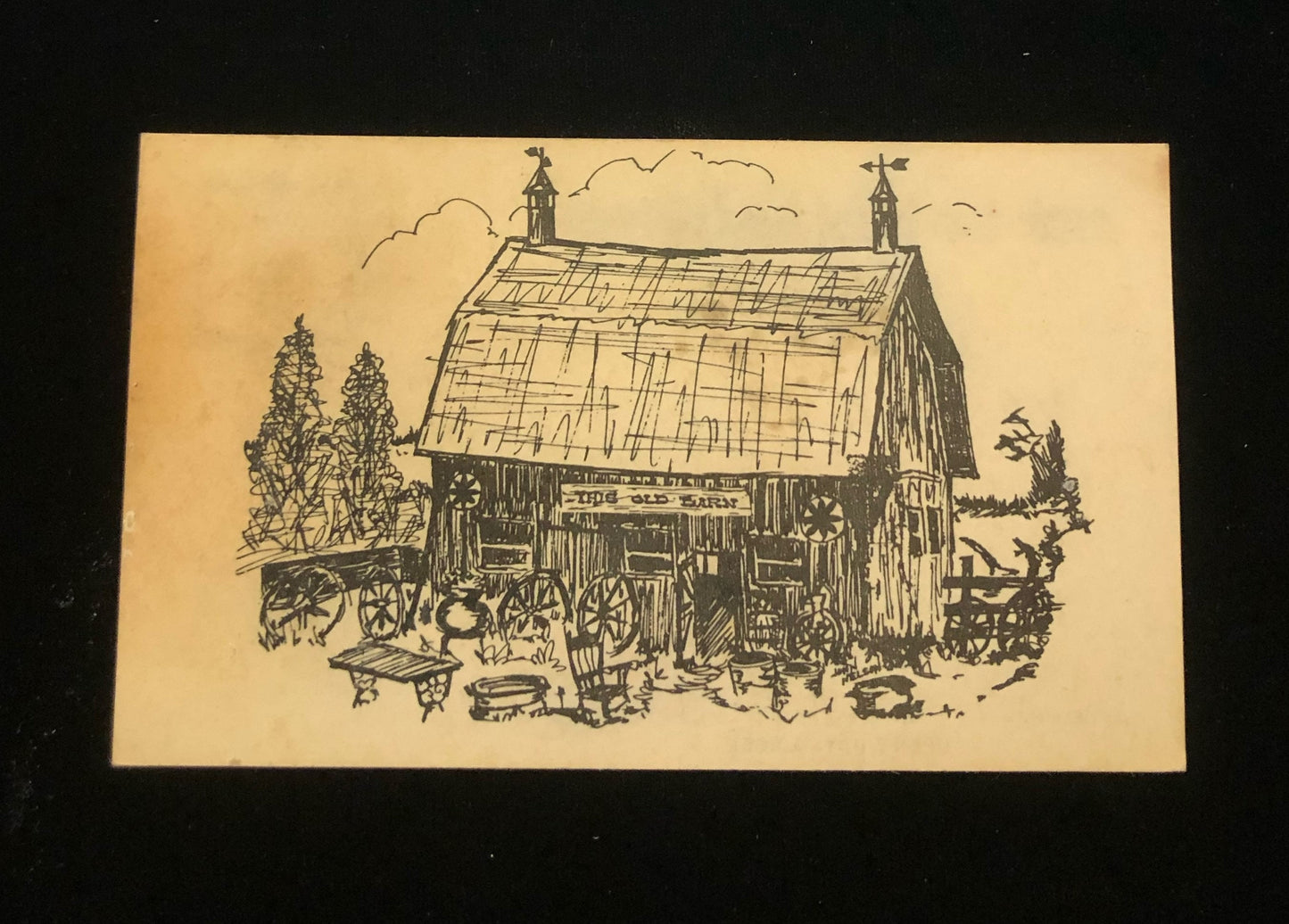 Traverse City Michigan This Old Barn Antiques Vintage Postcard