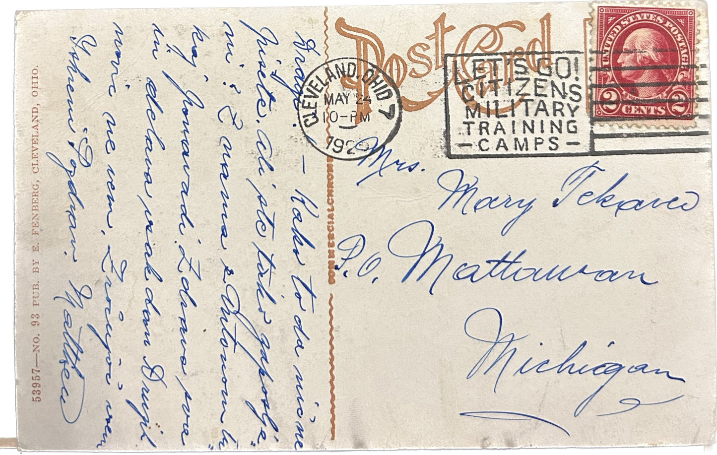 St. John's Cathedral- Cleveland Sixth City- Vintage Postcard