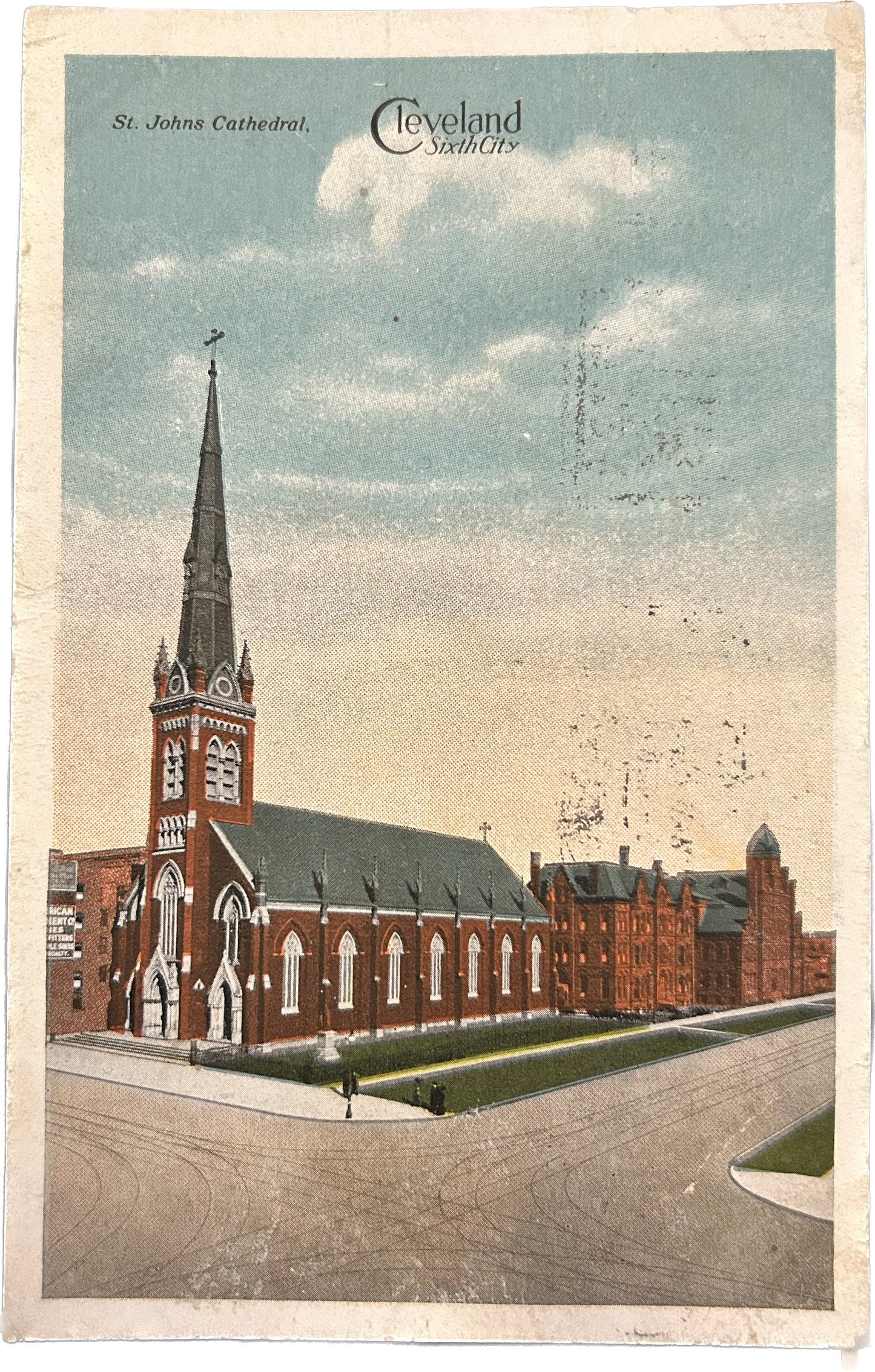 St. John's Cathedral- Cleveland Sixth City- Vintage Postcard