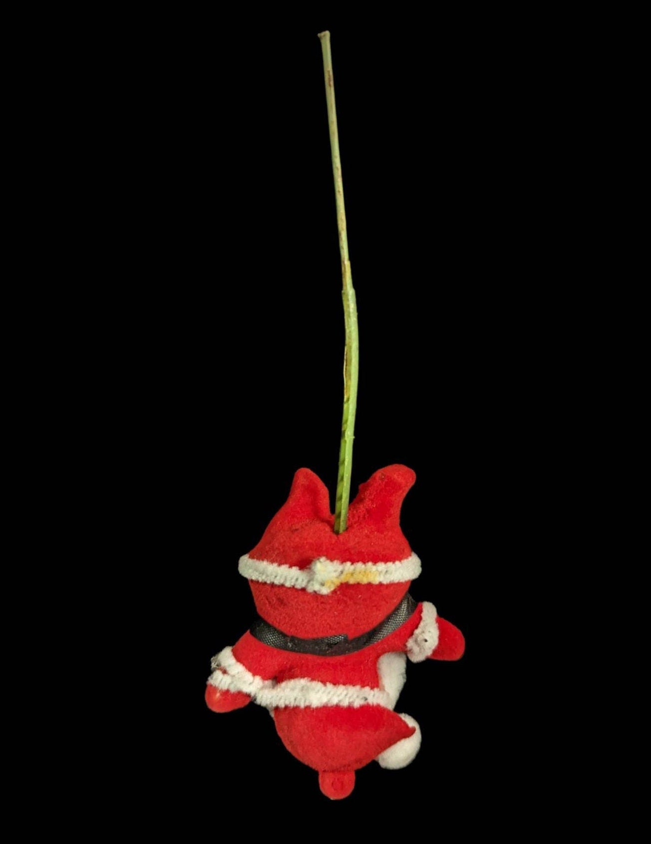 Flocked Santa Ornaments. Santa Pick, Large Santa Ornament, Small Santa Ornament SOLD SEPARATELY - Vintage Christmas - Vintage Holiday