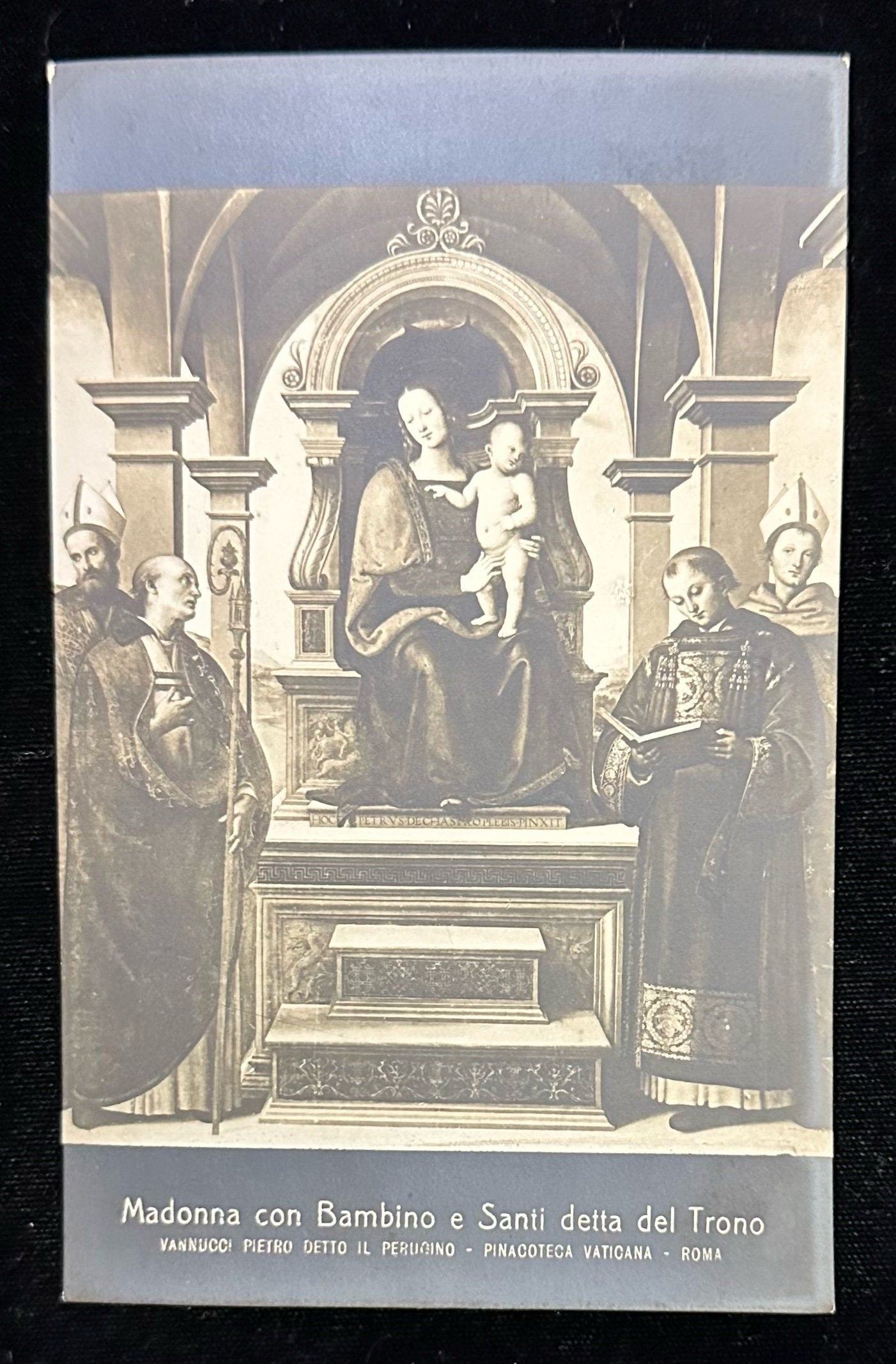 Madonna con Bambino e Santi detta del Trono- 1920s - Vintage Postcard