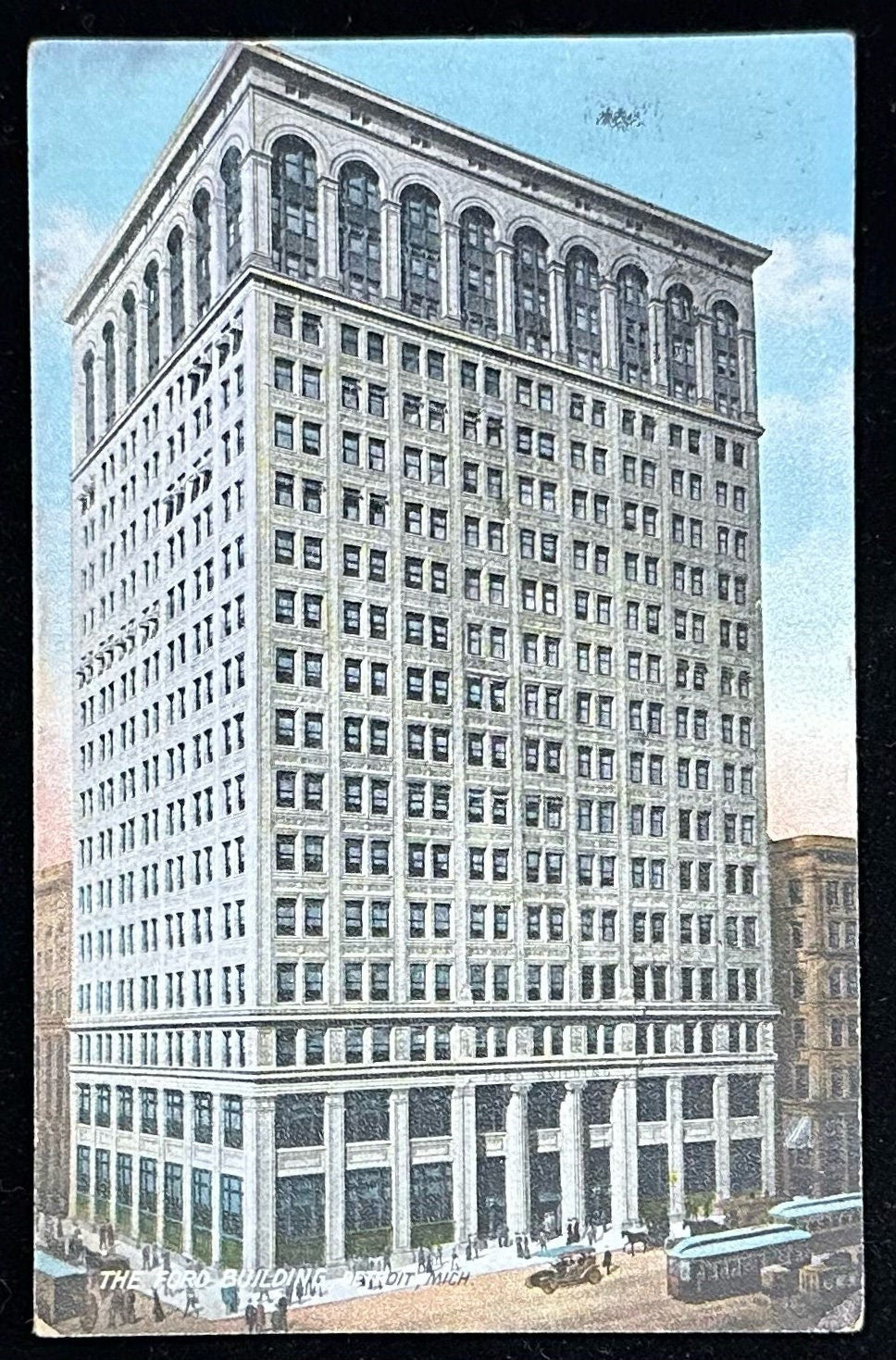 The Ford Building - Michigan - Early 1900s Vintage Postcard