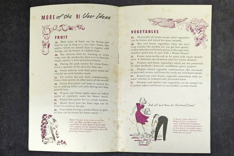 91 Home Freezing Ideas - From the Kelvinator Test Kitchens of 1950s - Kelvinator Freezer Sales - Great Freezer Information
