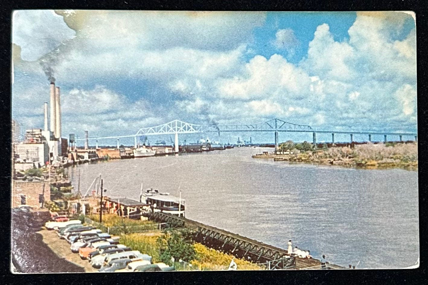The Eugene Jalmadge Bridge - Savannah, Georgia- Vintage Postcard