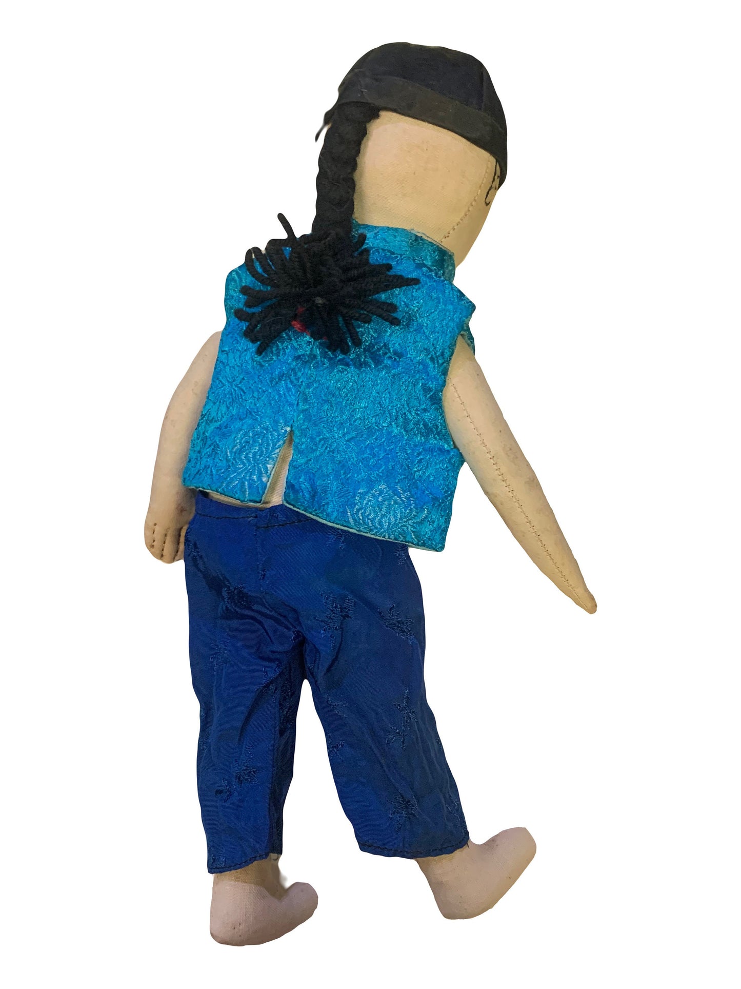 Chinese Ada Lum Handmade Cloth Doll - Silk Clothing on Cloth Doll from Hong Kong