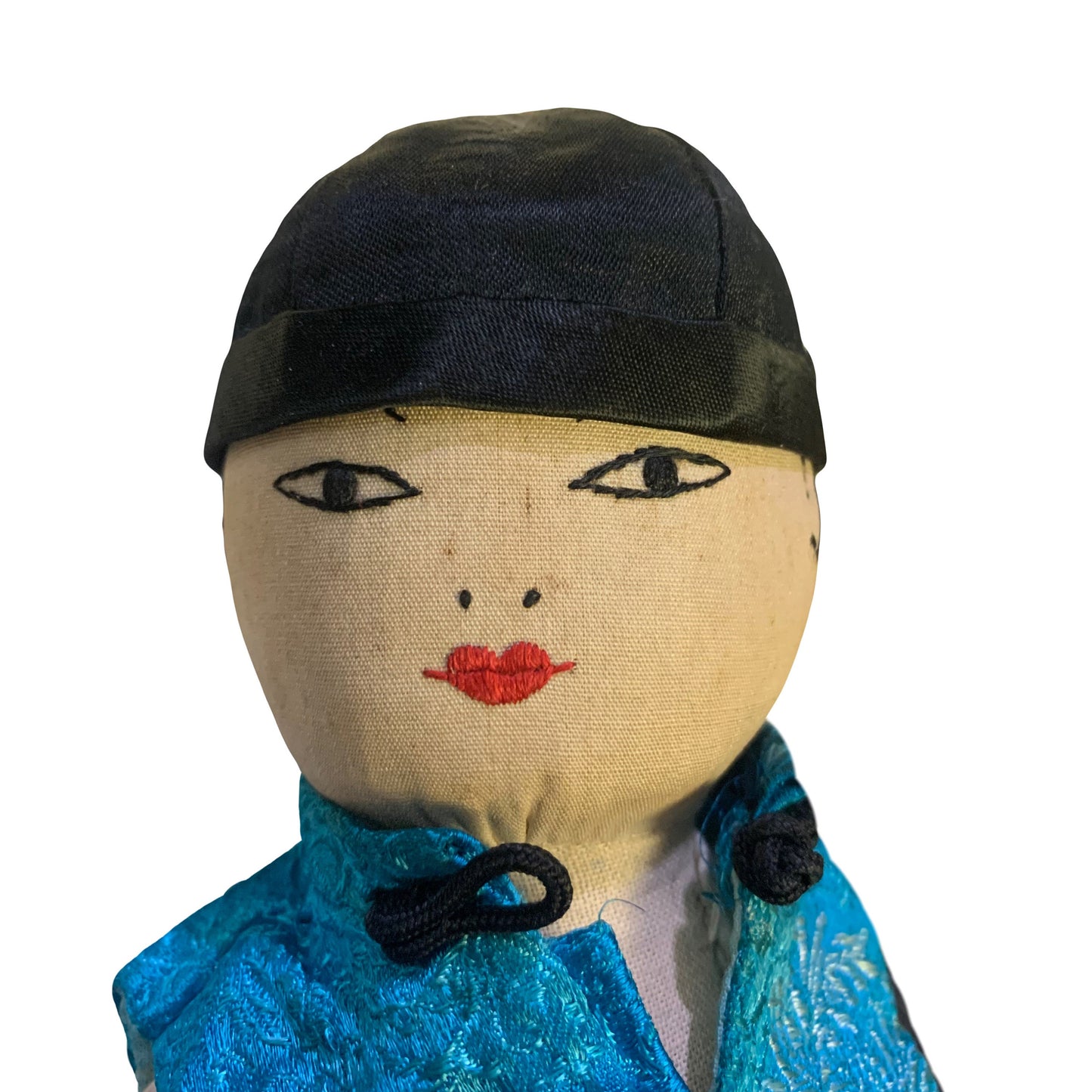 Chinese Ada Lum Handmade Cloth Doll - Silk Clothing on Cloth Doll from Hong Kong