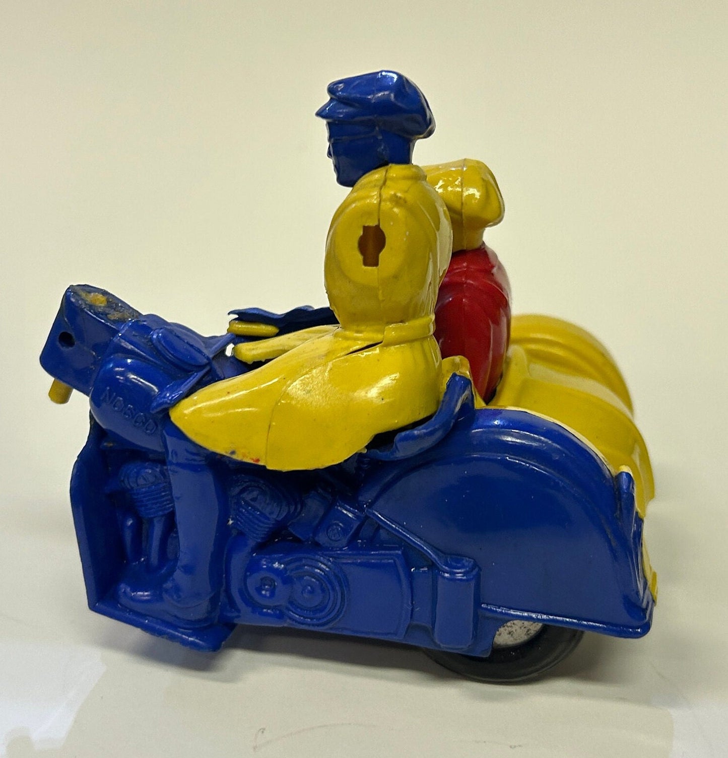 Nosco Plastic Motorcycle with Sidecar Not Complete - Sold for Parts - Vintage 1940s - 2 Sold individually