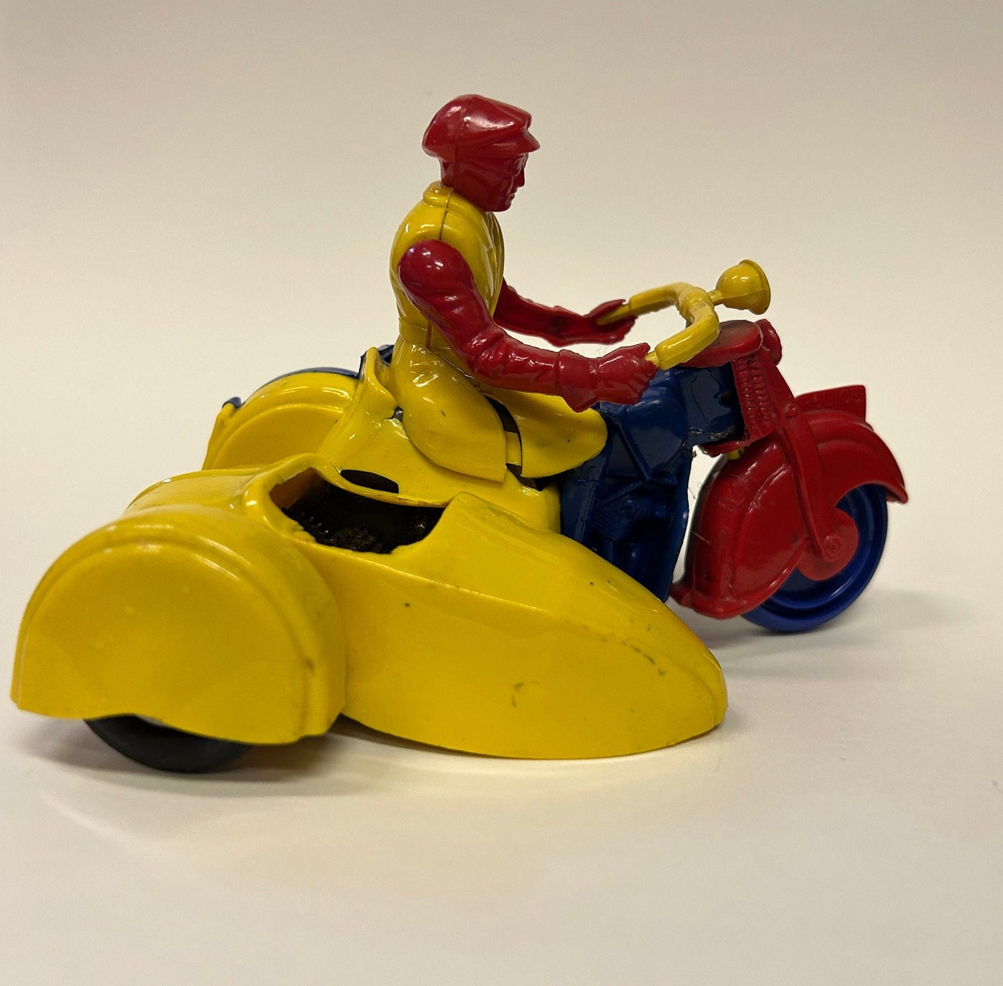 Nosco Plastic Motorcycle with Sidecar Not Complete - Sold for Parts - Vintage 1940s - 2 Sold individually