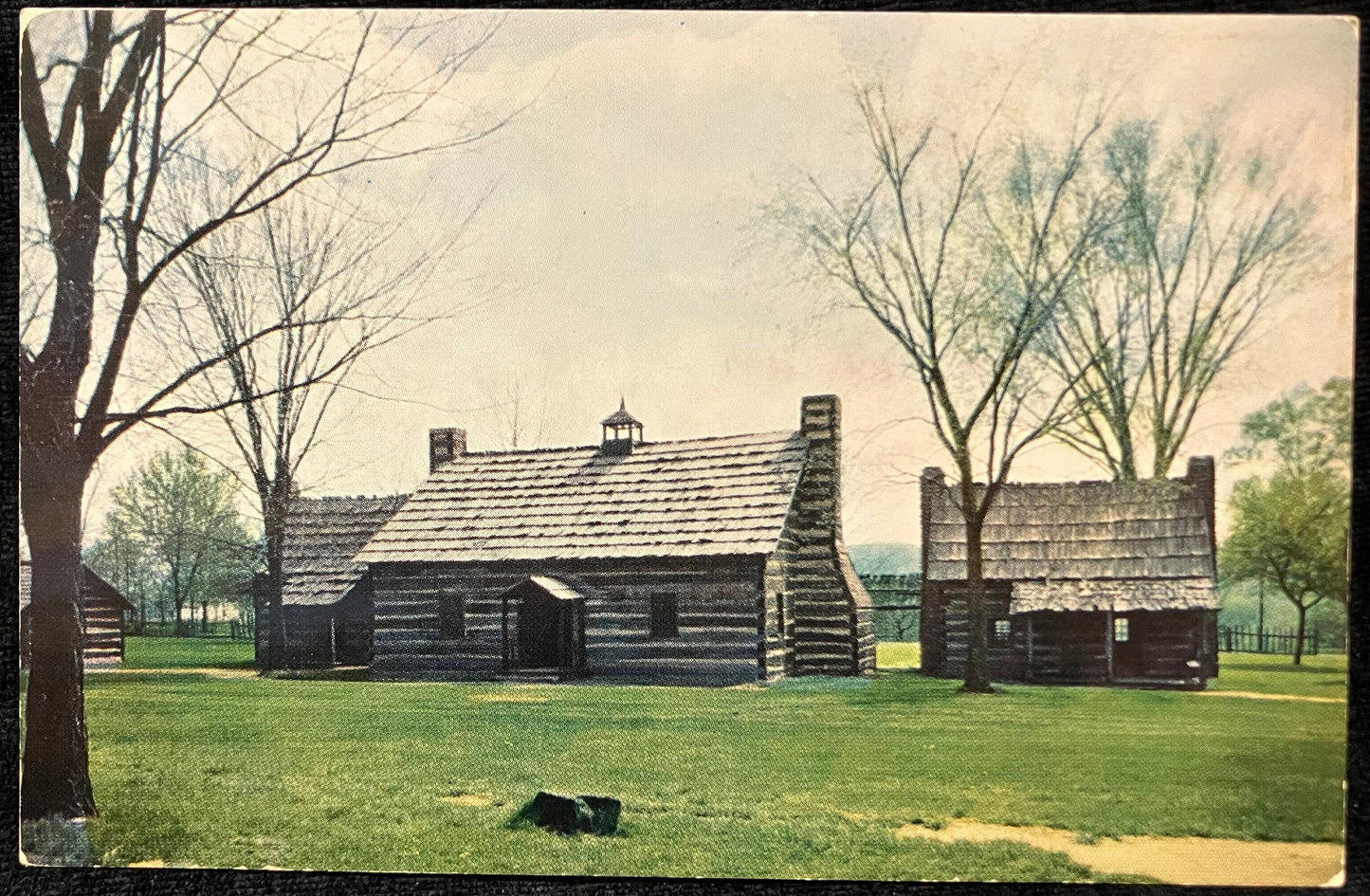 Schoenbrunn Village Church - New Philadelphia, Ohio - Vintage Postcard