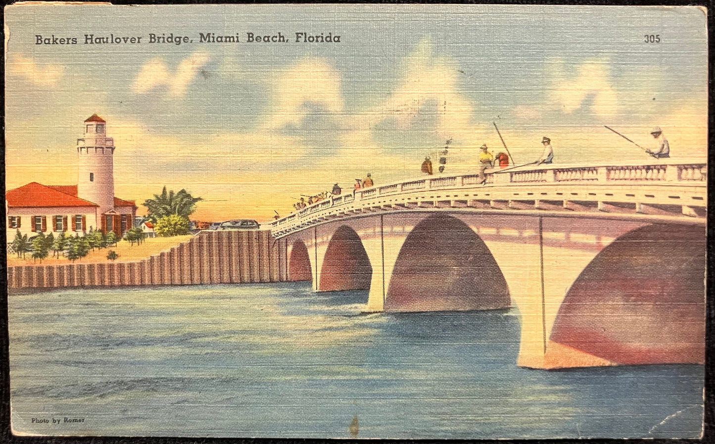 Bakers Haulover Birdge, Miami Beach, Miami Beach, Florida - Vintage Postcard