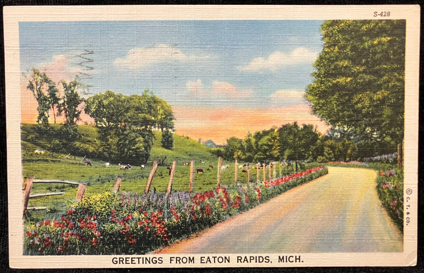 Greetings from Eaton Rapids, Mich. - C. T. & Co. - Vintage Postcard