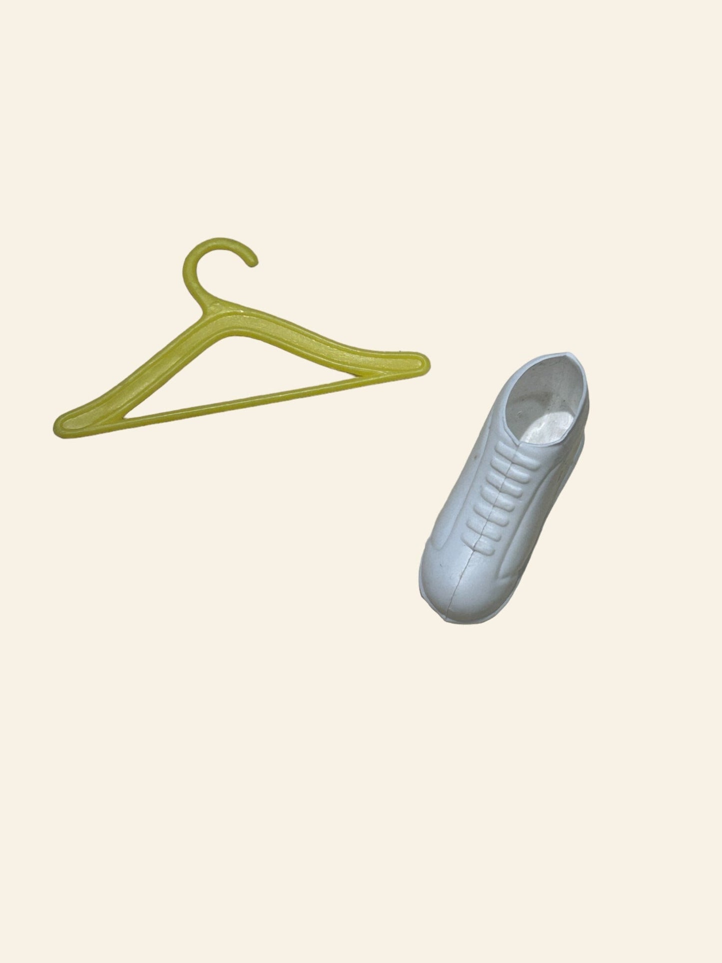 Two pieces of Ken and Allen Accessories- Shoe and Hanger - sold as set