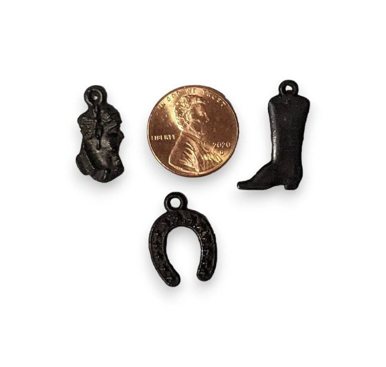 Cracker Jack Pendant Prizes (Horse Shoe, Face, Boot) - Vintage 1920s - Sold Separately