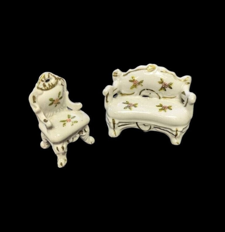 Japan Porcelain Dollhouse Furniture - Sold as a set Vintage
