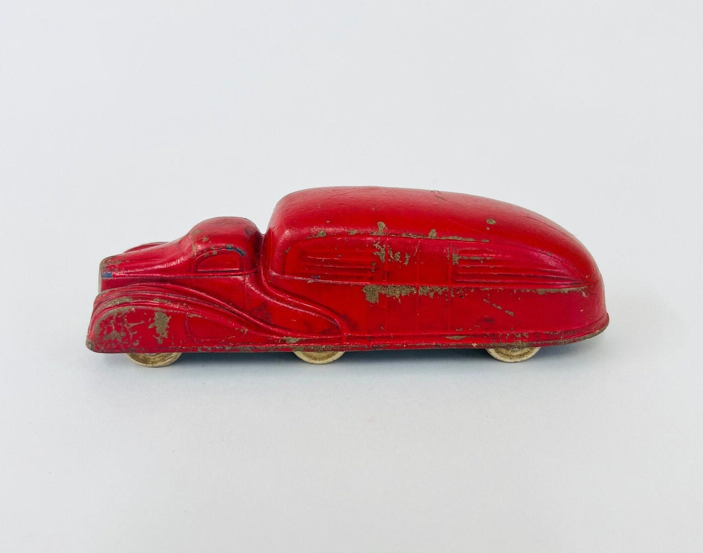 Sun Rubber Co Red Truck - Streamlined Delivery Truck - No. 1020 - Barberton, Ohio - 1930s Hard Rubber Truck