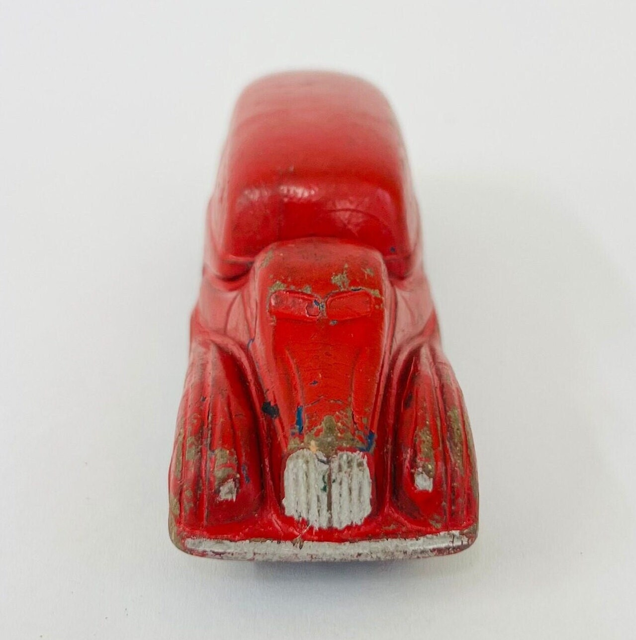 Sun Rubber Co Red Truck - Streamlined Delivery Truck - No. 1020 - Barberton, Ohio - 1930s Hard Rubber Truck