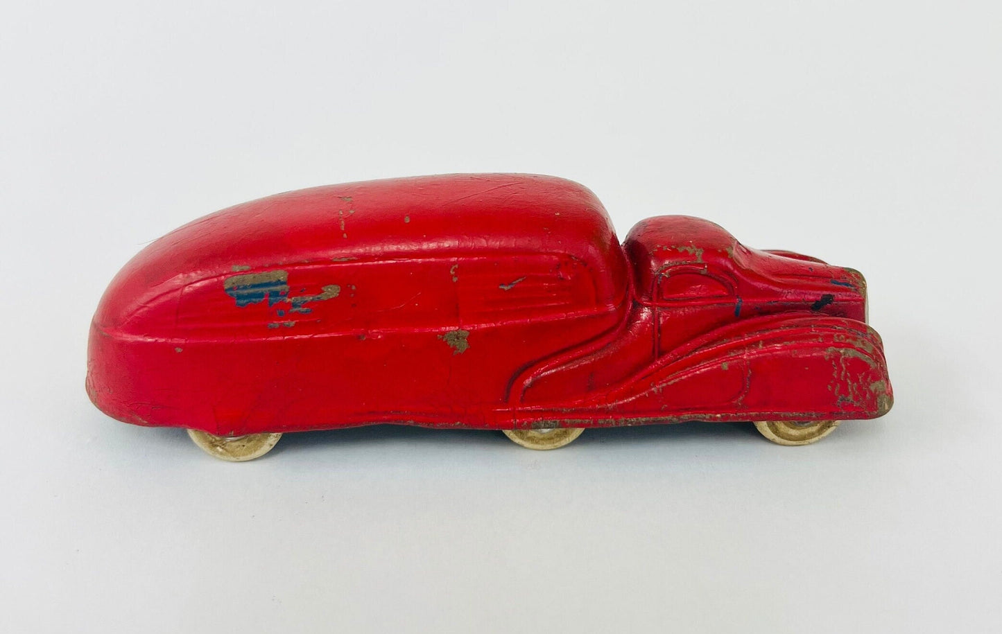 Sun Rubber Co Red Truck - Streamlined Delivery Truck - No. 1020 - Barberton, Ohio - 1930s Hard Rubber Truck