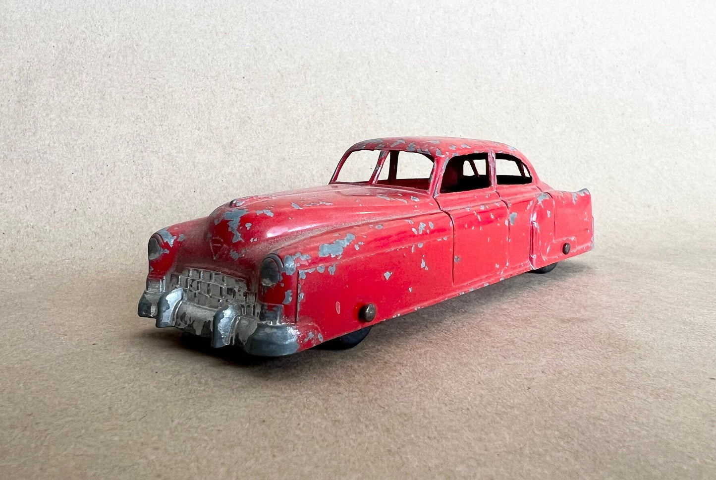 1949 Tootsie Toy Red Cadillac - Original Paint and Tires - Vintage Tootsie Toy 1949 Luxury Car - American Made Toy Car