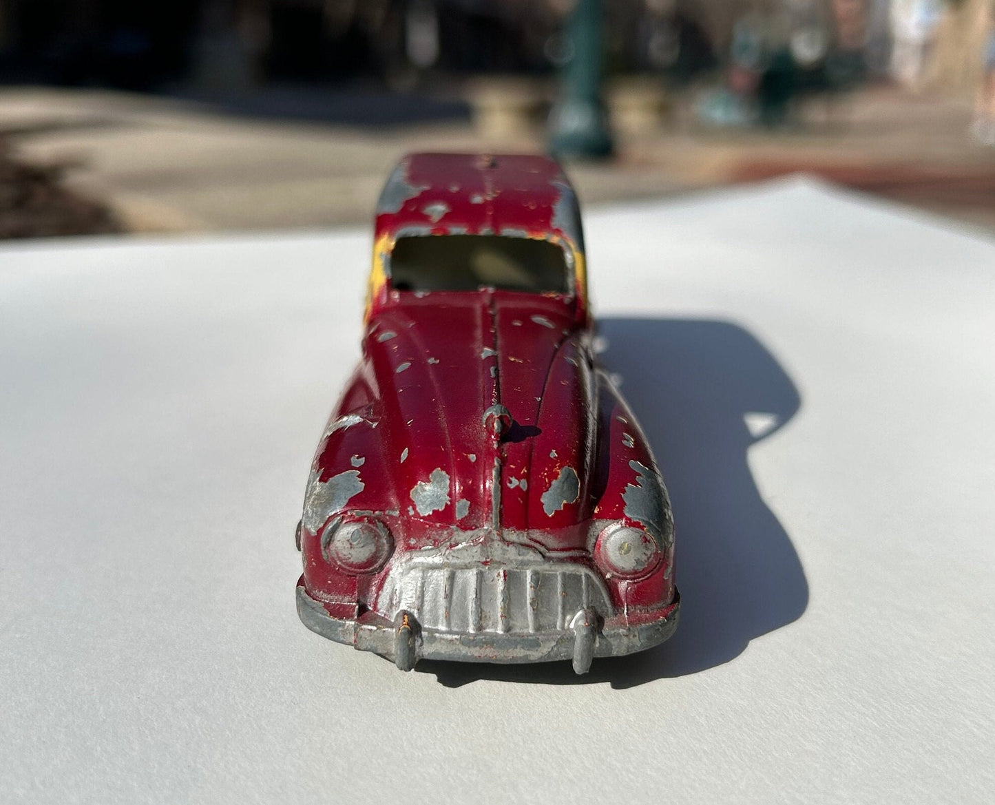 Tootsie Red and Yellow Buick Woodie Station Wagon - Metal Die CastTootsie Car - 1940's Tootsie Station Wagon - Original Paint and Tires