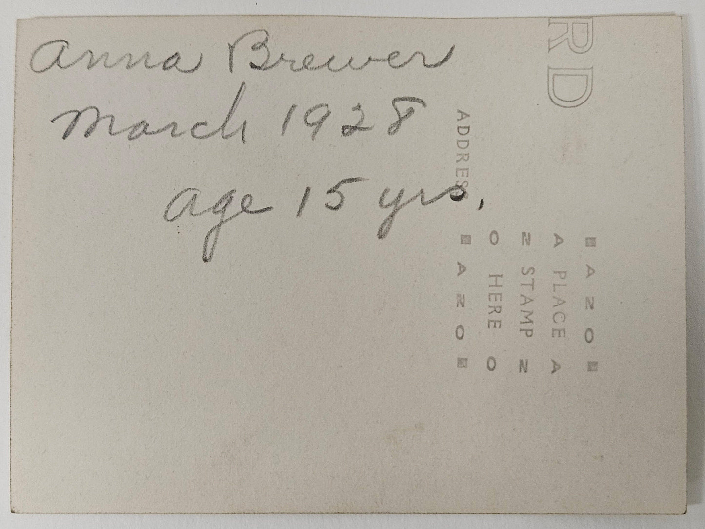 1928 Photo of Young Girl "Anna" - Fashionable Fur trimmed Coat - Short Wavy Hairstyle -Childlike Innocence -Time between WWI and WWII -RPPC