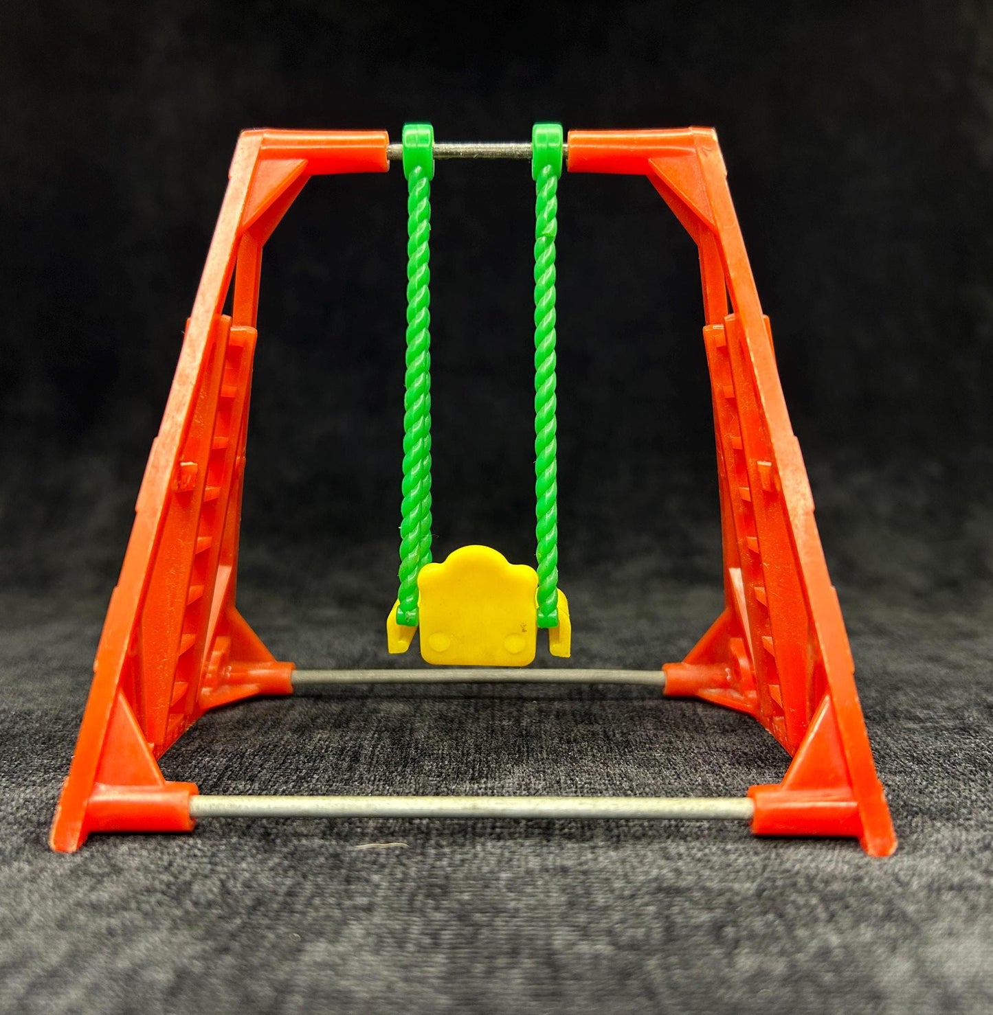 Amce Tiny Doll Swing - Doll house Toy - Outdoor Play Equipment for Doll House = Mid Century Plastic Doll House Swing