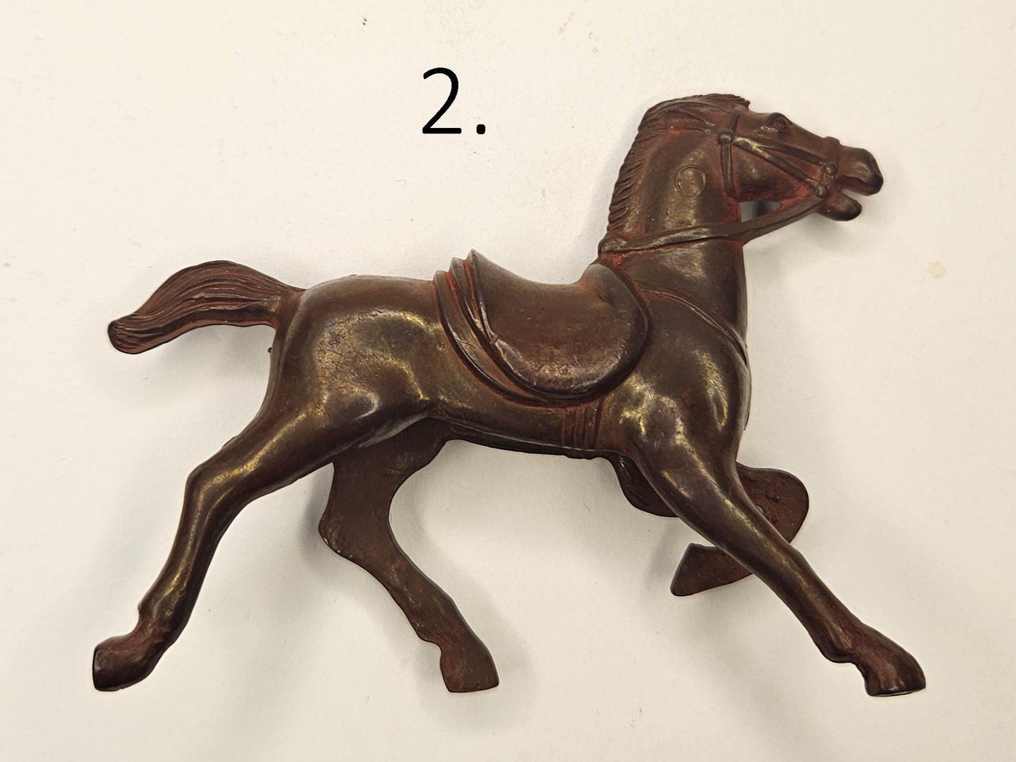 Bergen Lido Horses - Old West Lido Stage Coach Kit Horses - Military Style Saddles - Brown and Dark Brown Horses- 3 Sold Individually