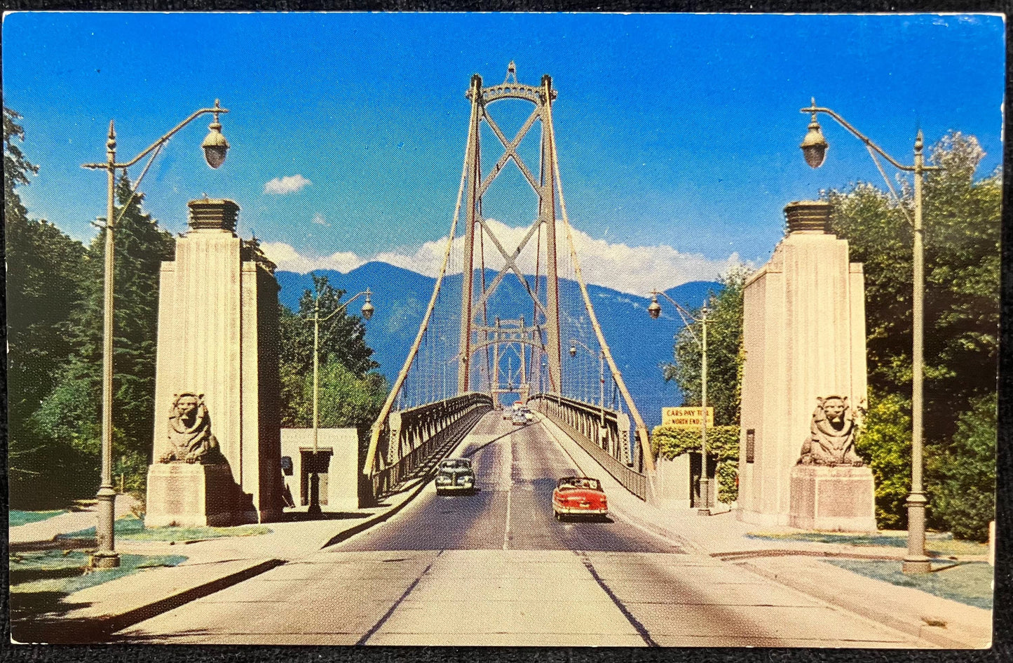 Lions Gate Bridge - Vancouver, B.C., Canada - Made in Canada - Vintage British Columbia Bridge Postcard