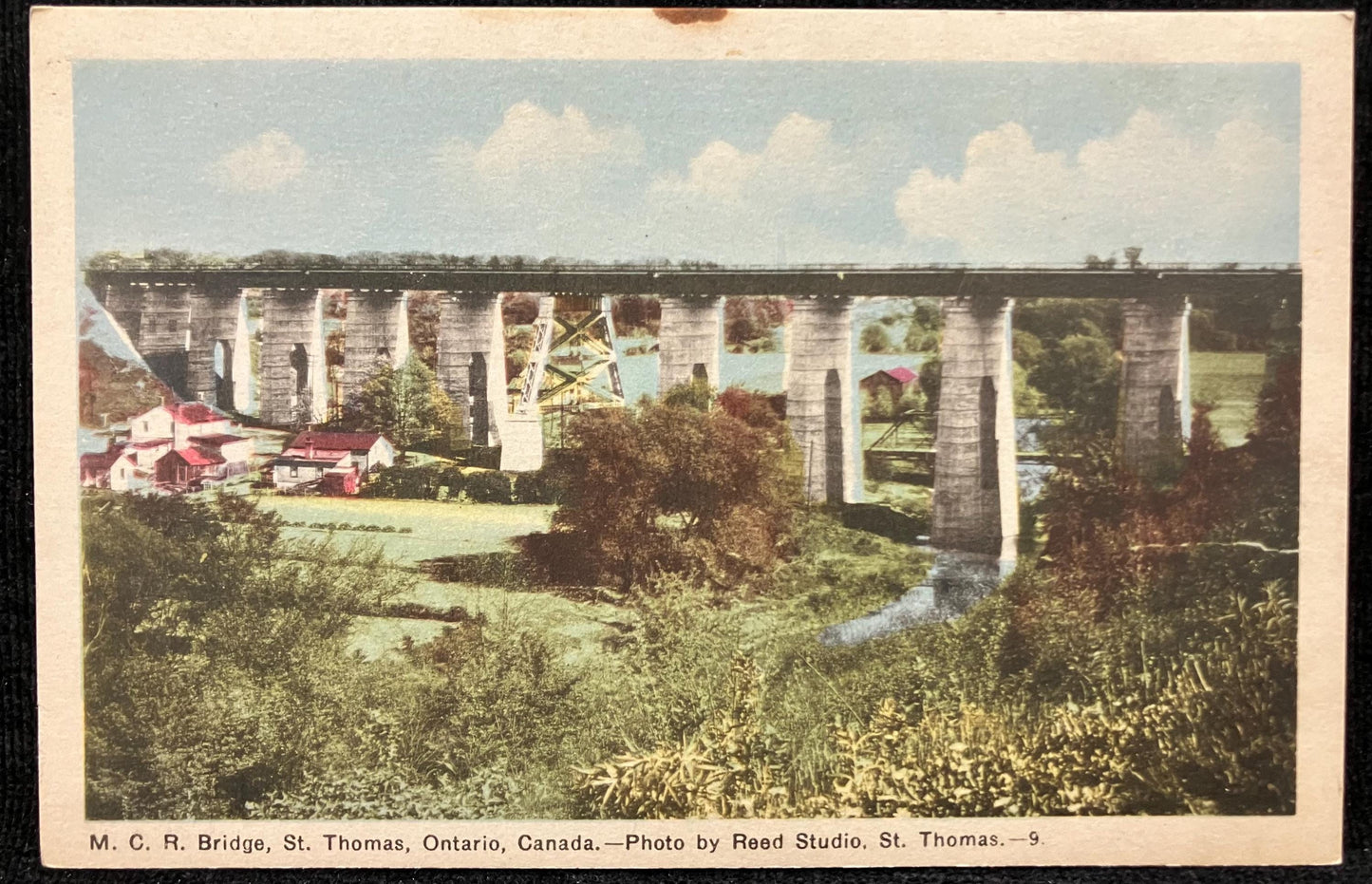M. C. R. Bridge, St. Thomas, Ontario, Canada. - Photo by Reed Studio, St. Thomas - Vintage 1915 Bridge Postcard